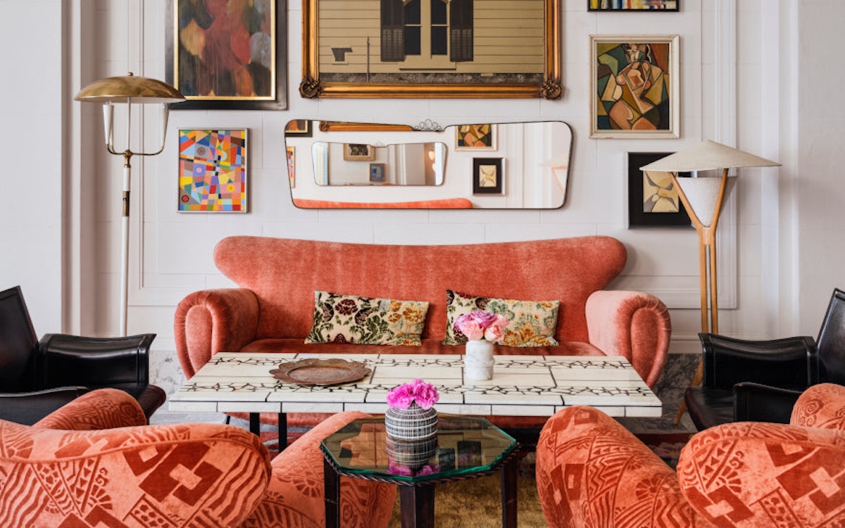 Orange Living Room ideas - How to Decorate with Orange - Kelly Wearstler - LuxDeco Style Guide