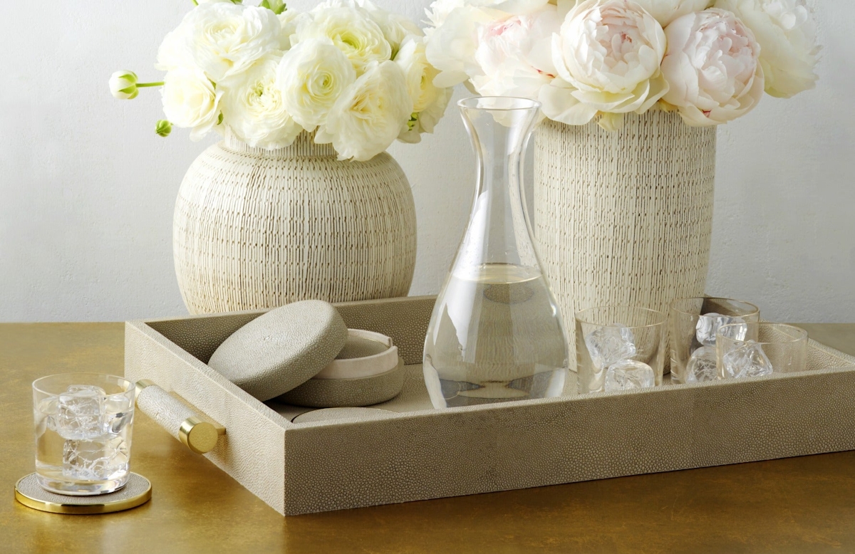 How To Host The Perfect Easter Lunch | AERIN shagreen decor | LuxDeco.com