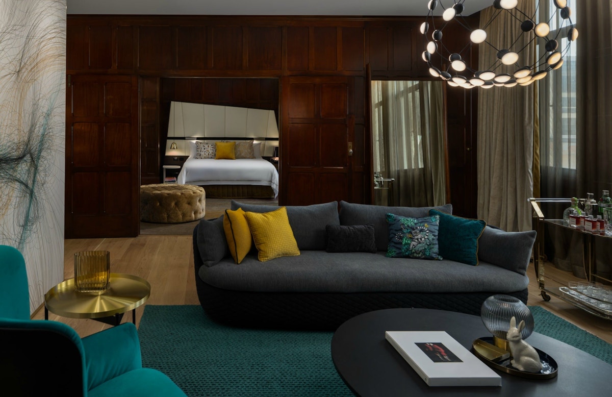 Gentleman's Club Interiors | QT Sydney | Masculine Bedroom Style | The Luxurist | LuxDeco.com
