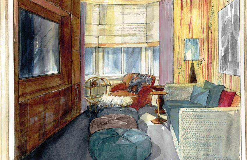 Holiday House London Designer Inspirations for Natalia Miyar x LuxDeco Snug media room