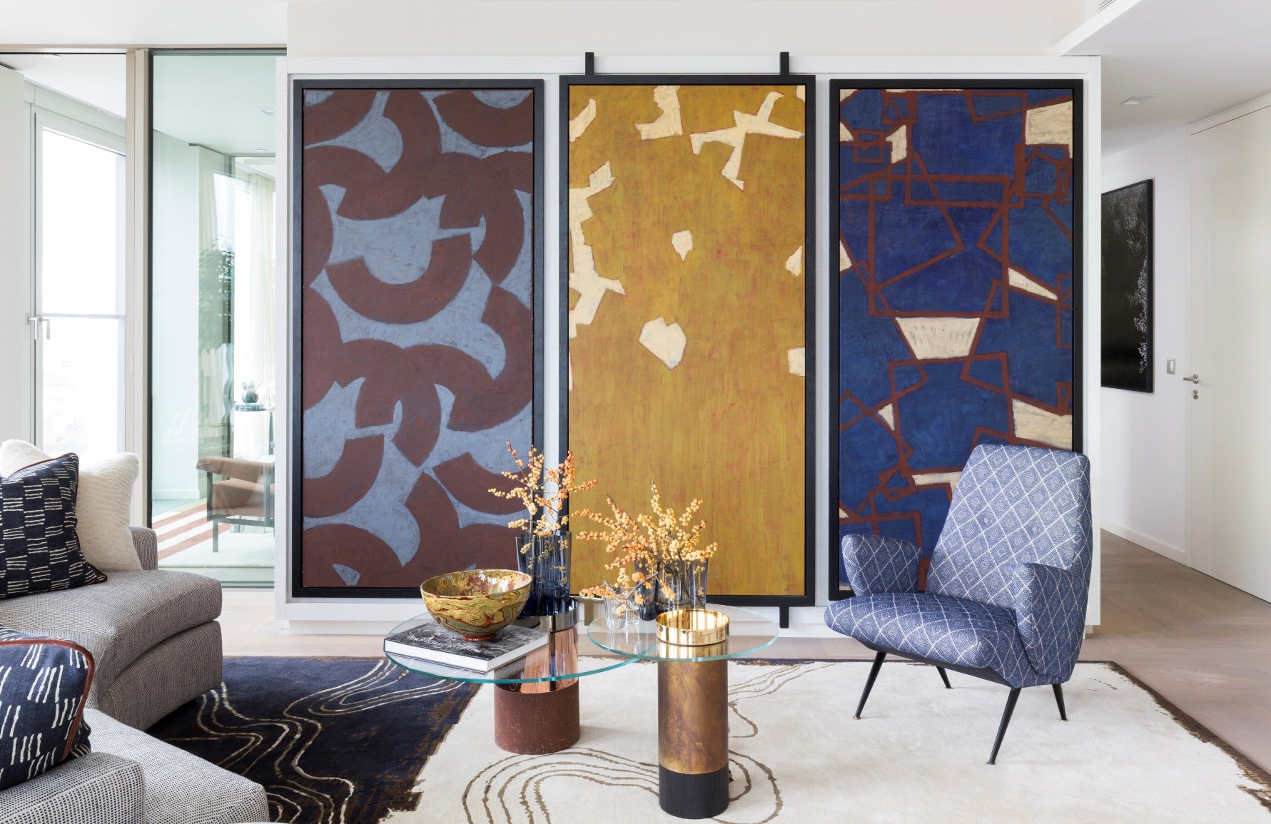 Popular Living Room Wall Decor | Wall Screens | Living Room by Studio Ashby | Find more inspiration in the LuxDeco.com Style Guide