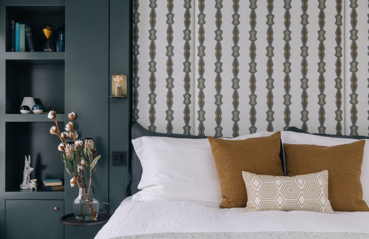 Green Bedroom Design | Kitesgrove | Shop luxury contemporary furniture at LuxDeco.com