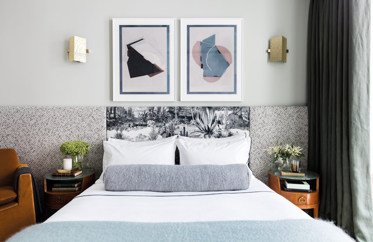 New Year, New Home | 8 Home Refresh Ideas for 2019 | Patterned Headboard | Bedroom interior by A.LONDON | Read more in the LuxDeco.com Style Guide