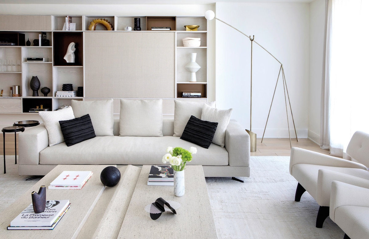 How To Decorate Empty Living Room Corners | Interior by Jessica Gersten Interiors | Shop luxury furniture online at LuxDeco.com