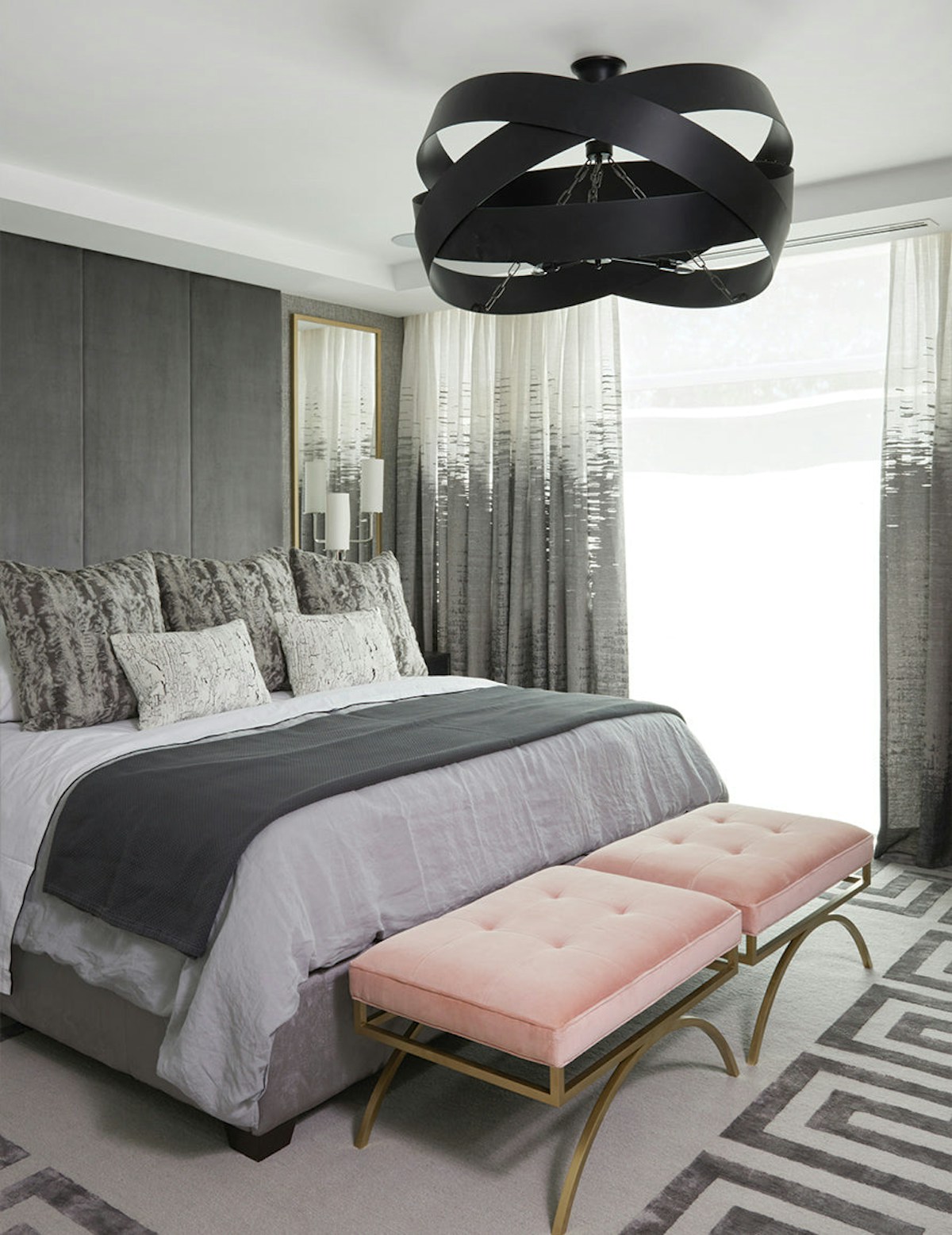 Grey Bedroom Ideas | Grey Bedroom Interior by Ali Budd | Read more in the LuxDeco Style Guide