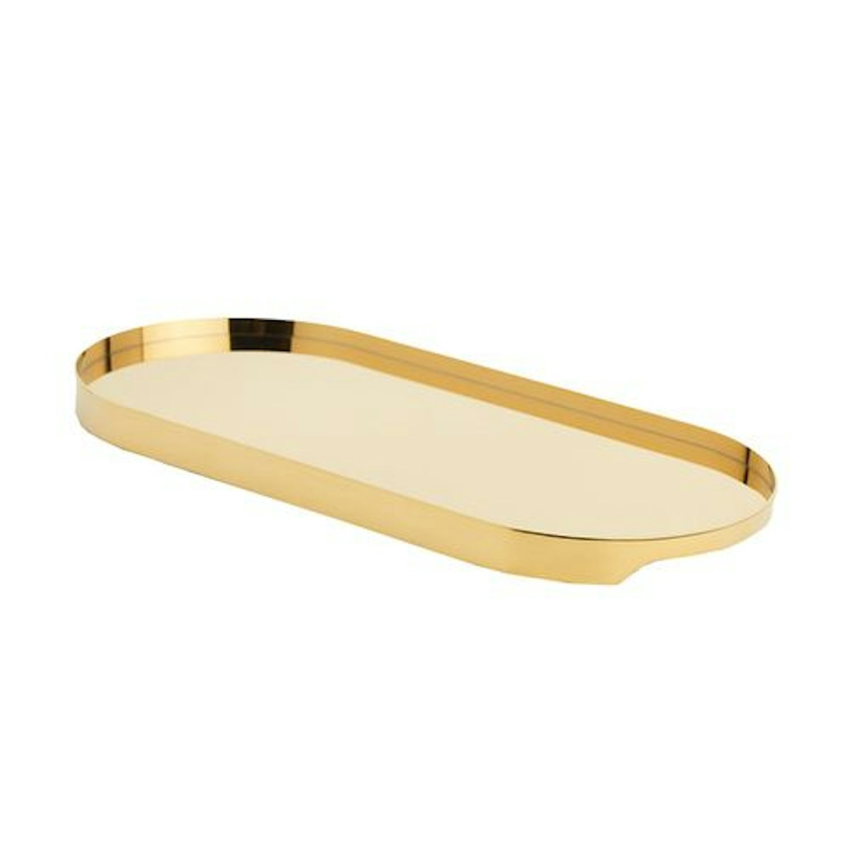 Galleria Steel Tray, Brass - 21 Best Decorative Trays To Buy For Your Tabletop - LuxDeco.com