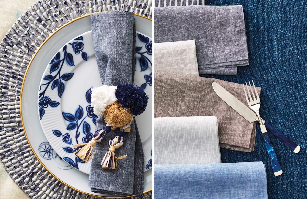 Kim Seybert | Luxury Blue Placemats & Napkins | Shop luxury tableware at LuxDeco.com