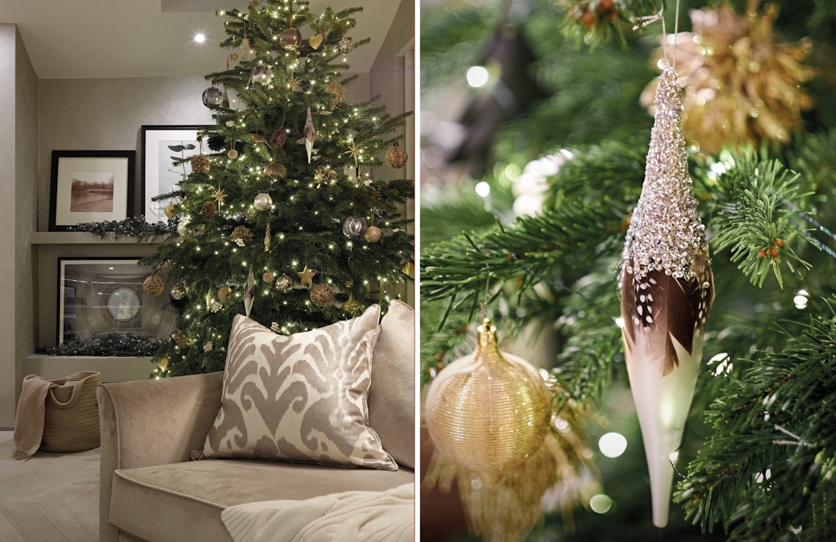 Christmas Decorating Ideas | Neutral Christmas Decor | Interior by Laura Hammett | Shop now at LuxDeco.com