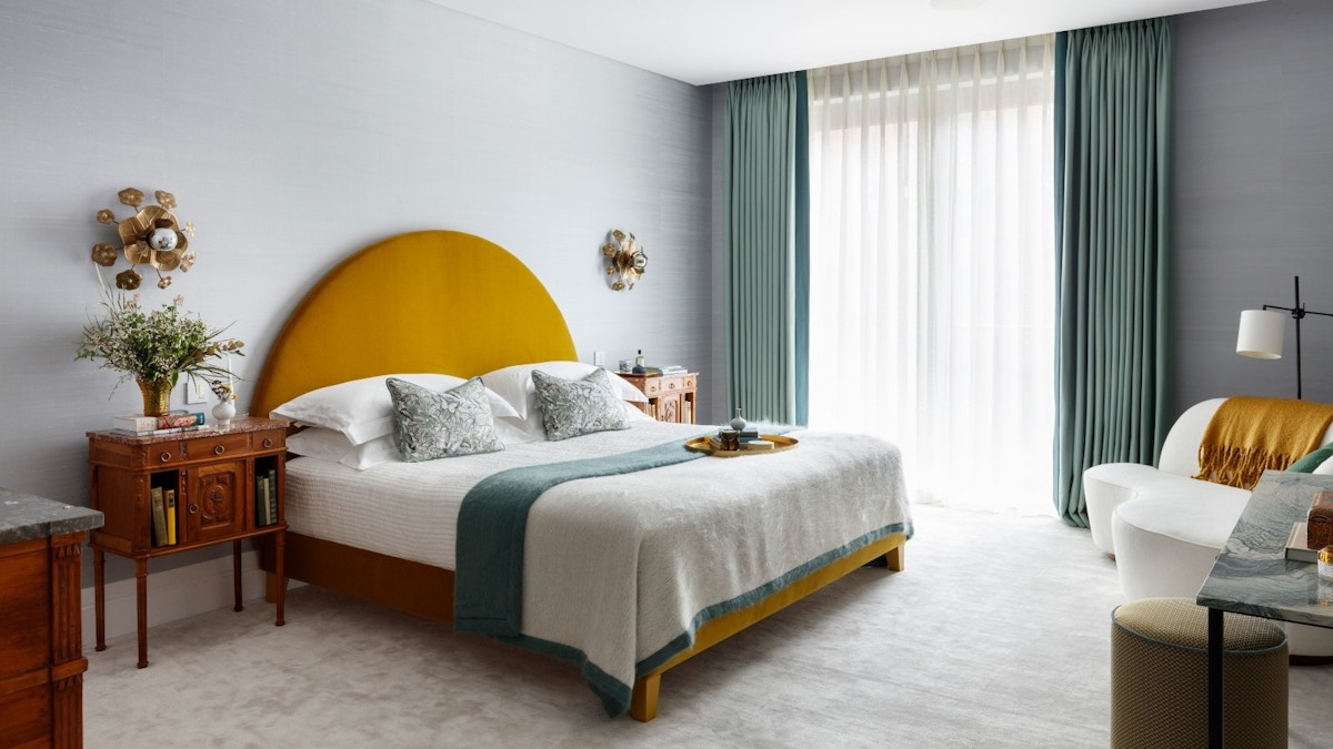 Colourful Bedroom | Interior by Studio Ashby | Shop colourful decor on LuxDeco.com