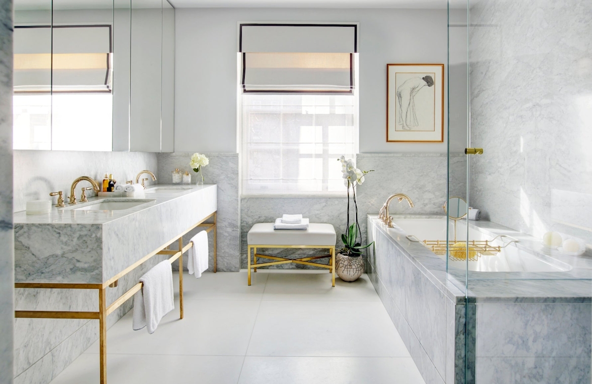 Bathroom Decor Ideas | Interior by Janine Stone | Shop bathroom decor on LuxDeco.com