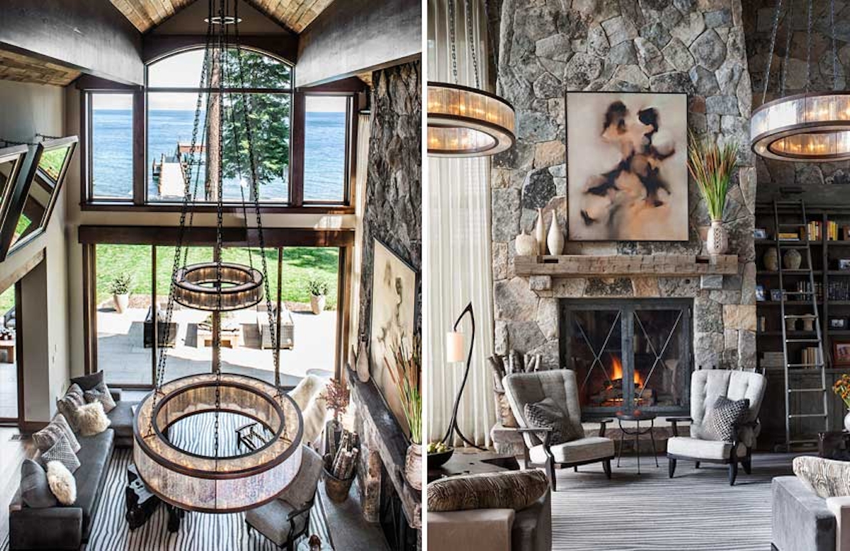 Jeff Andrews Lake Tahoe Cabin Interior Design – Cabin Living Room Design – LuxDeco.com Style Guide