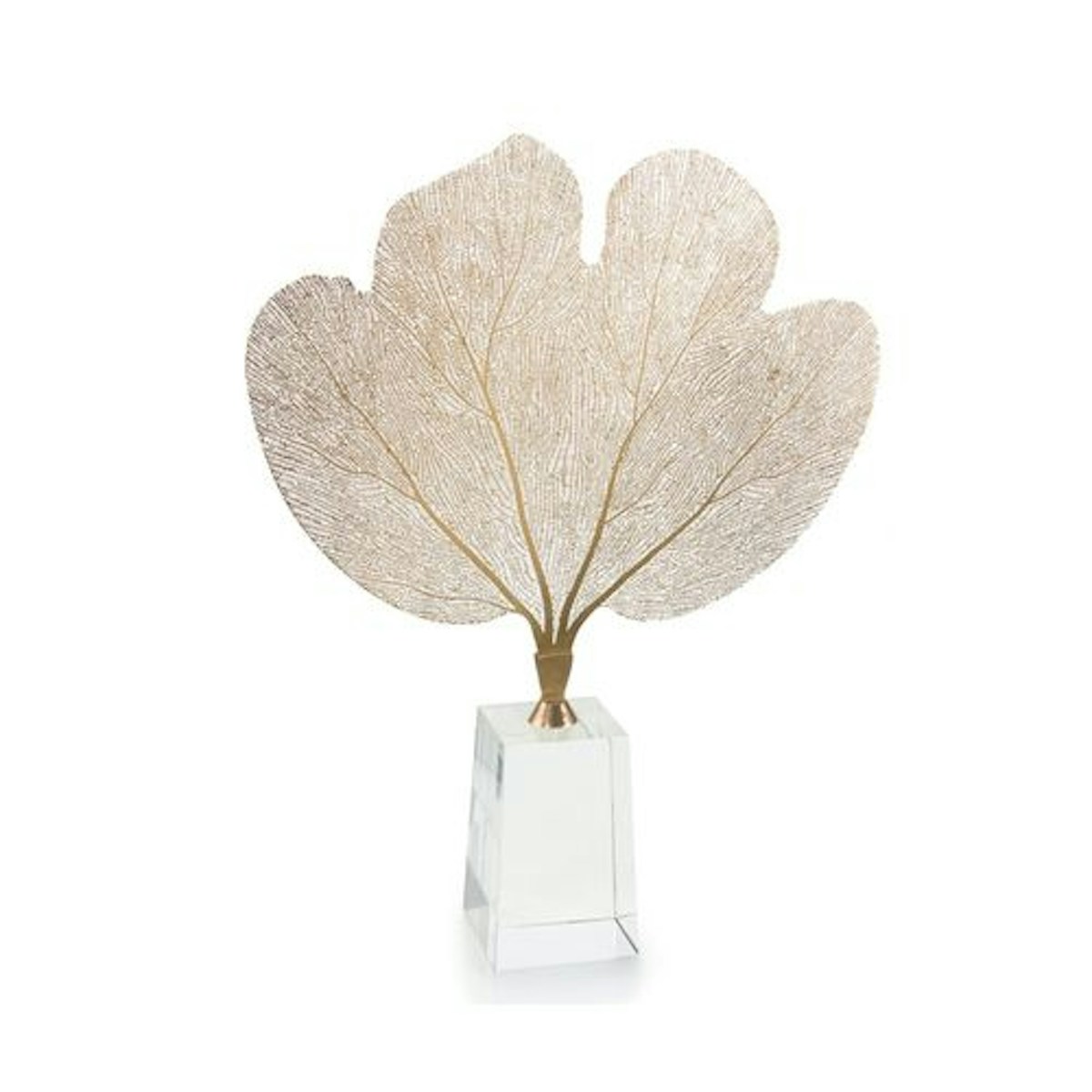 Brass Sea Fan on Crystal Base - 6 Best Coral Decor Ideas To Buy For Your Home - LuxDeco.com