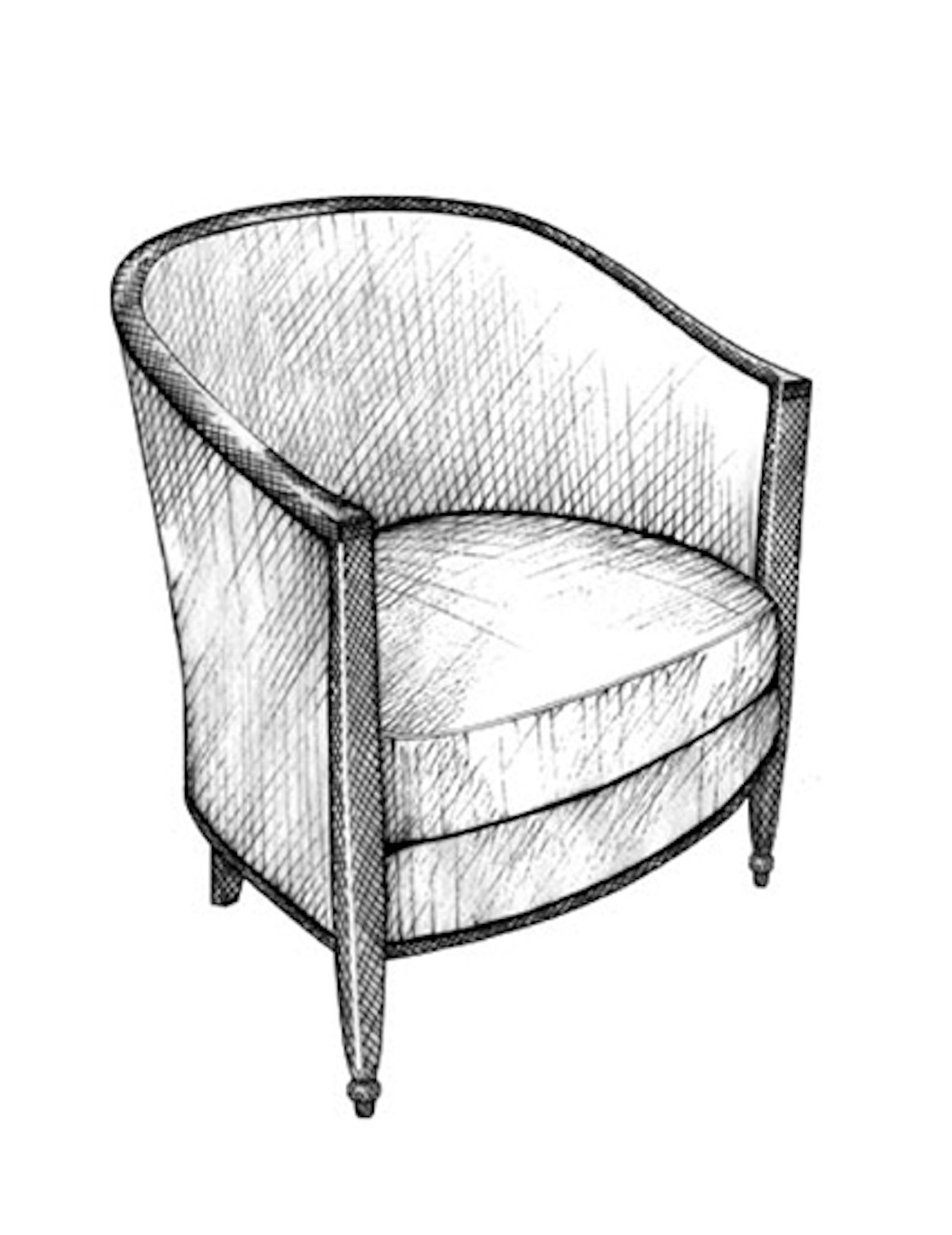 The Best of Chair Design - Top 10 Chair Styles - Art Deco curved armchair