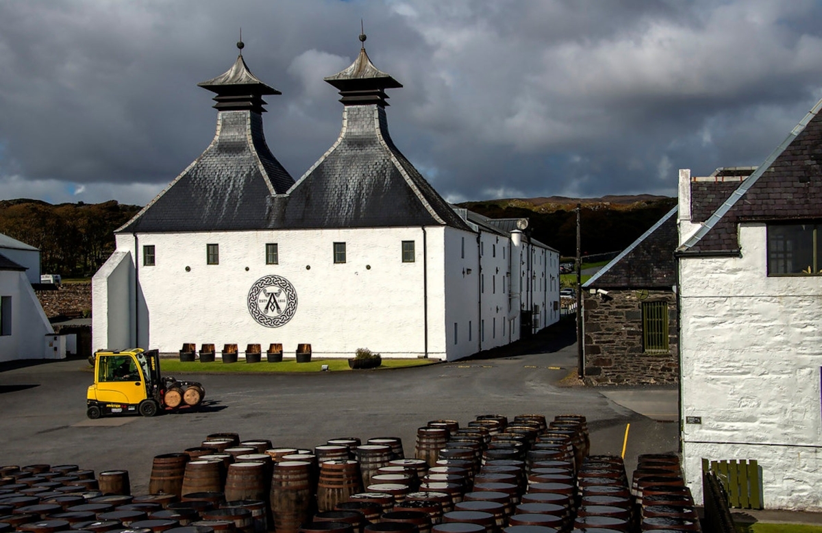 10 Cosy Whisky Distilleries To Visit This Winter | Ardbeg Whisky Tour | Shop barware at LuxDeco.com