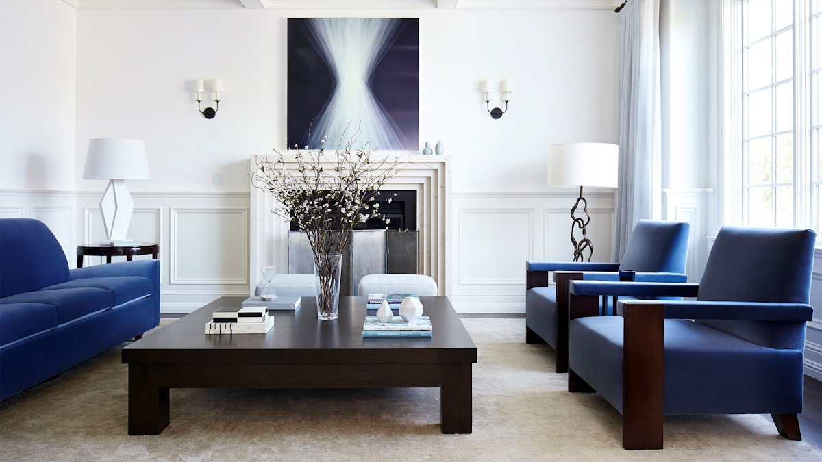 blue living room
