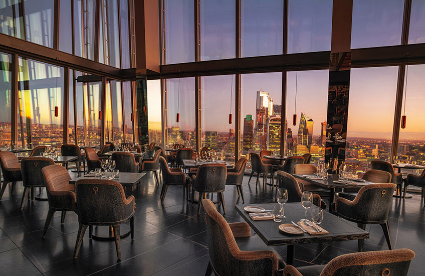 Top 10 Romantic Restaurants in London for Valentine's Day | LuxDeco.com | Aqua Shard