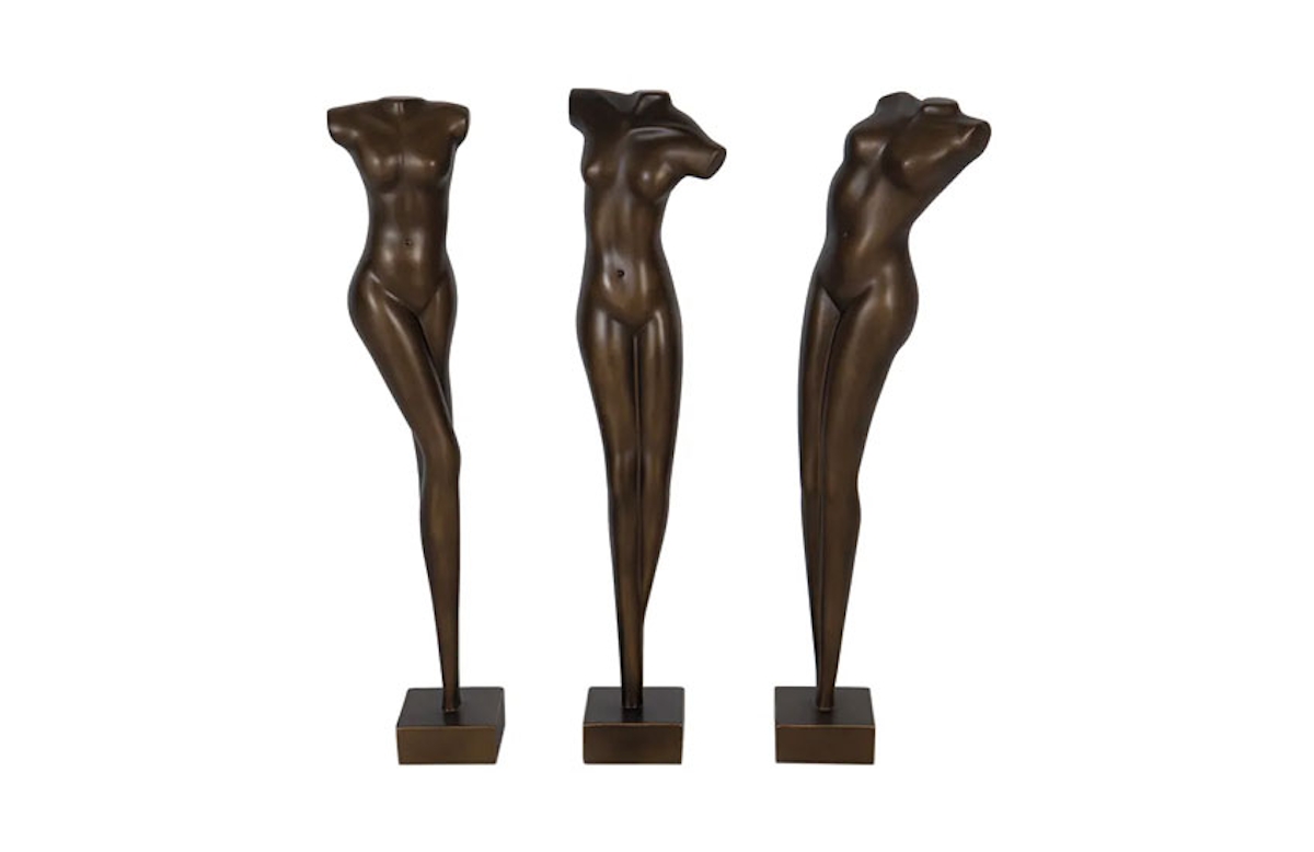 Valentine's Day Gifts for Your Special Someone | LuxDeco.com | Christopher Guy Set of 3 Bronze Muses 