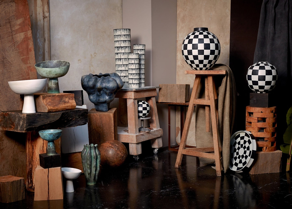 L'Objet ceramic collection, Terra bowl in warm earthy tones