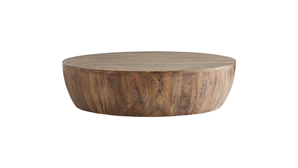 Rustic, wooden, low coffee table Jacob Large Coffee Table by Arteriors.
