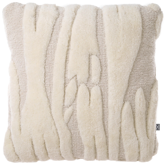 Eichholts Zenon textured wool off-white cushion