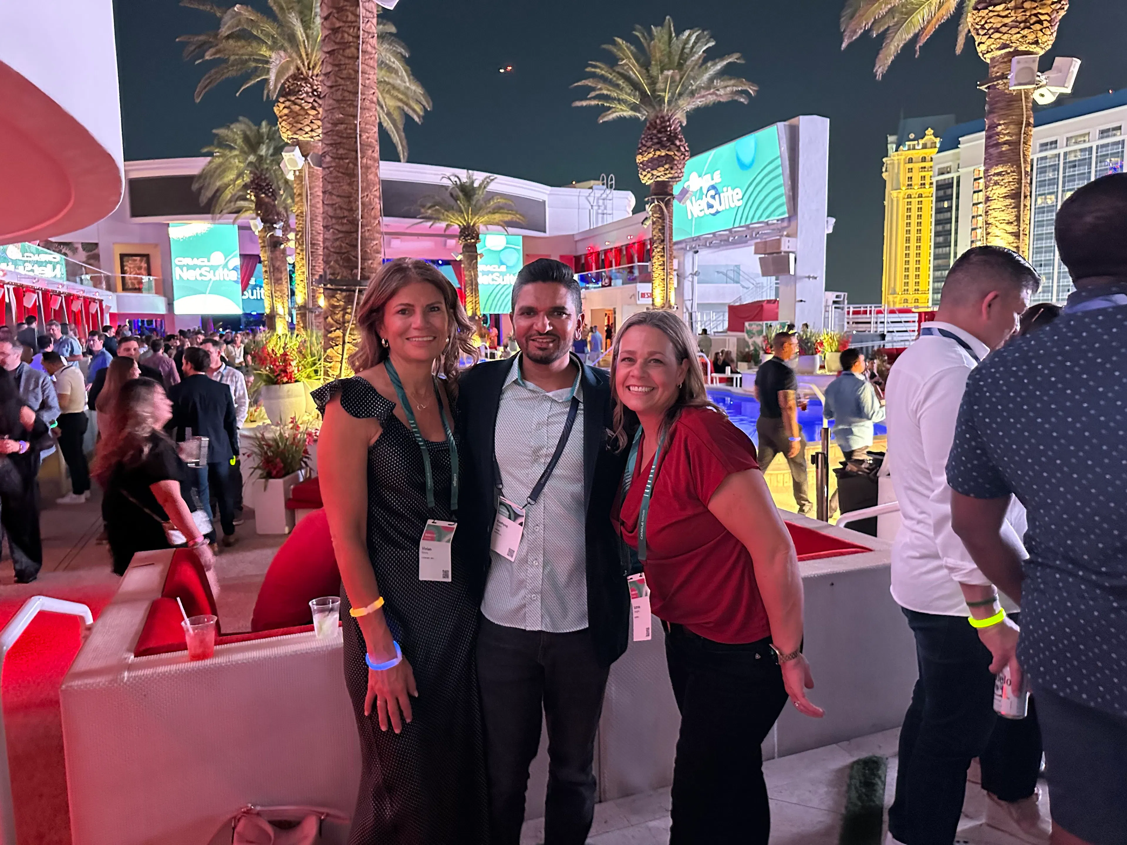Luxent team members at the SuiteWorld evening reception on the Las Vegas Strip