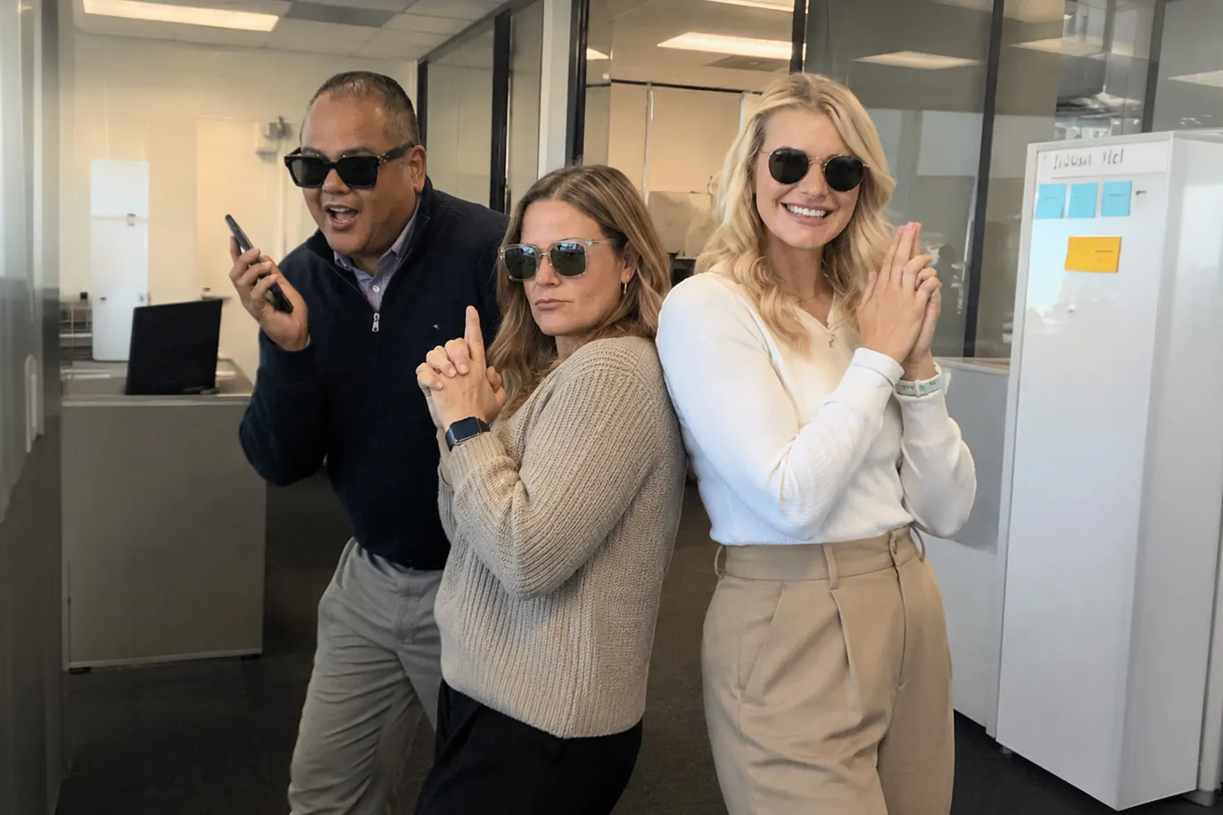 Luxent colleagues together in the office