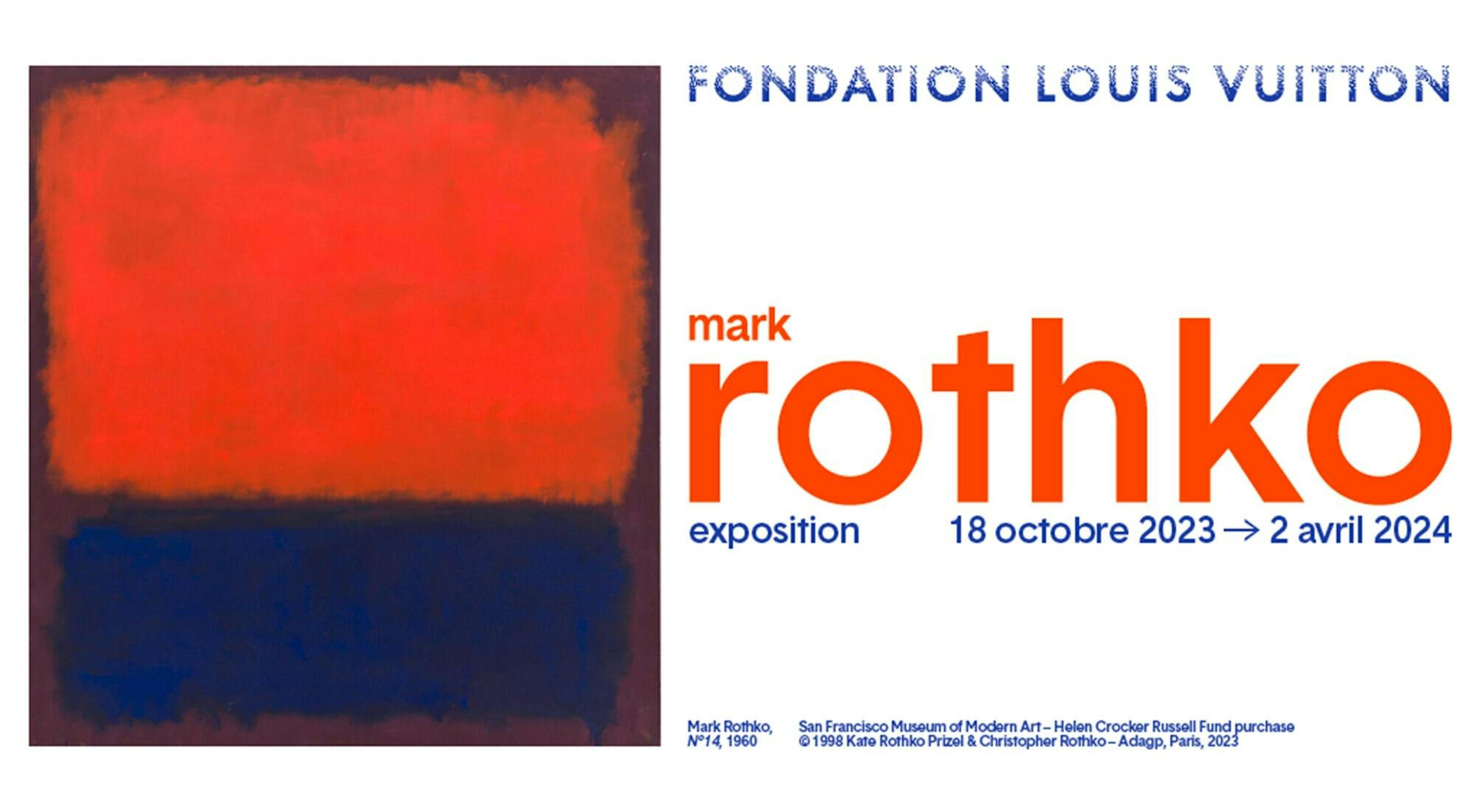 Cover La Fondation Louis Vuitton met à l’honneur l’œuvre de Mark Rothko à partir du 18 octobre 2023