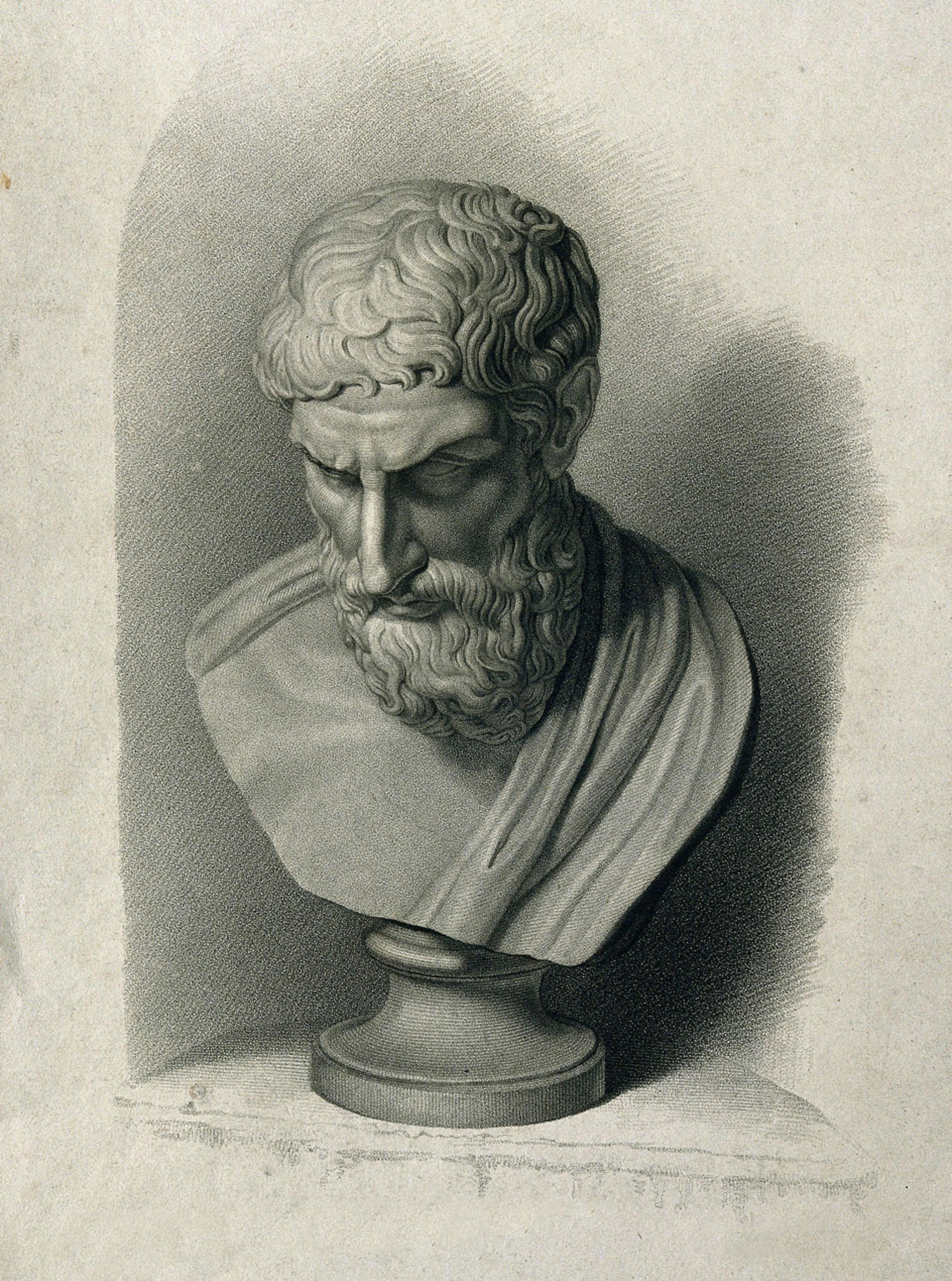 Epicurus, Ancient Greek philosopher © Clos19