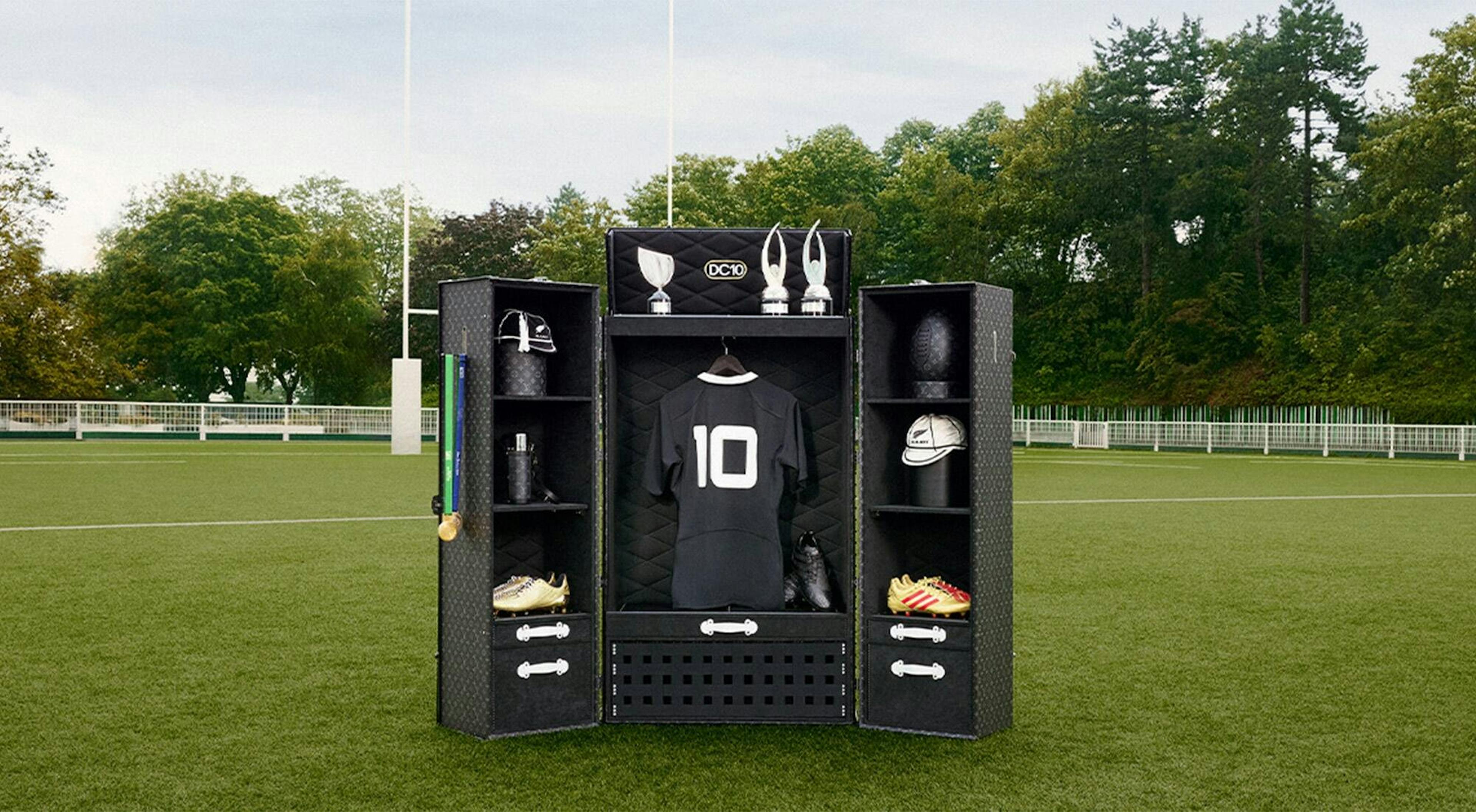 Cover Louis Vuitton teams up with rugby legend Dan Carter for first Malle Vestiaire trunk
