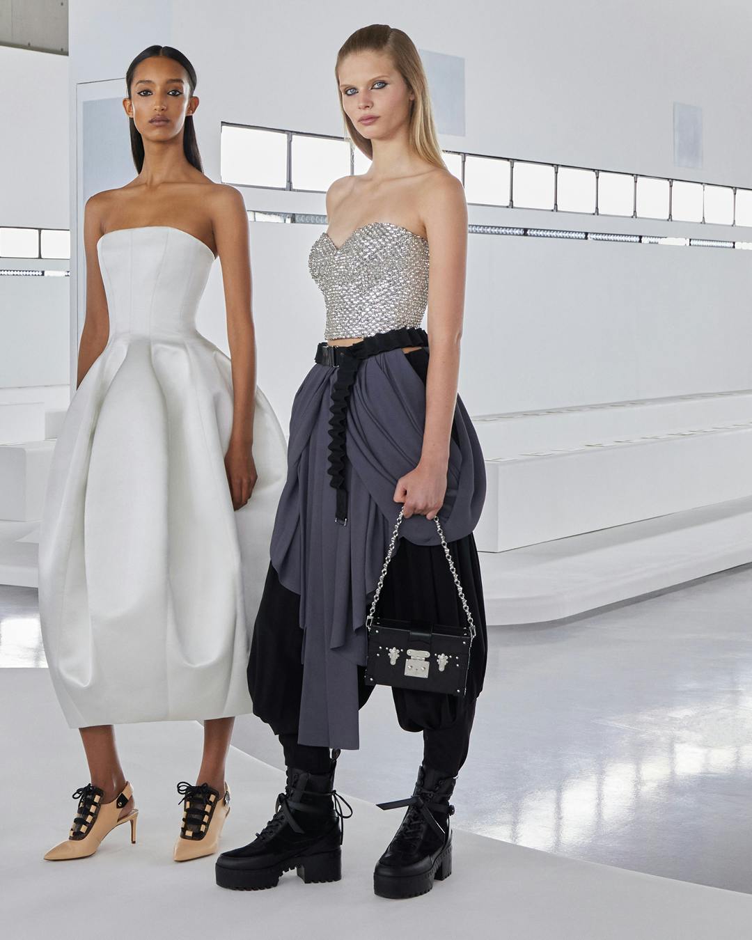 Models wearing the looks