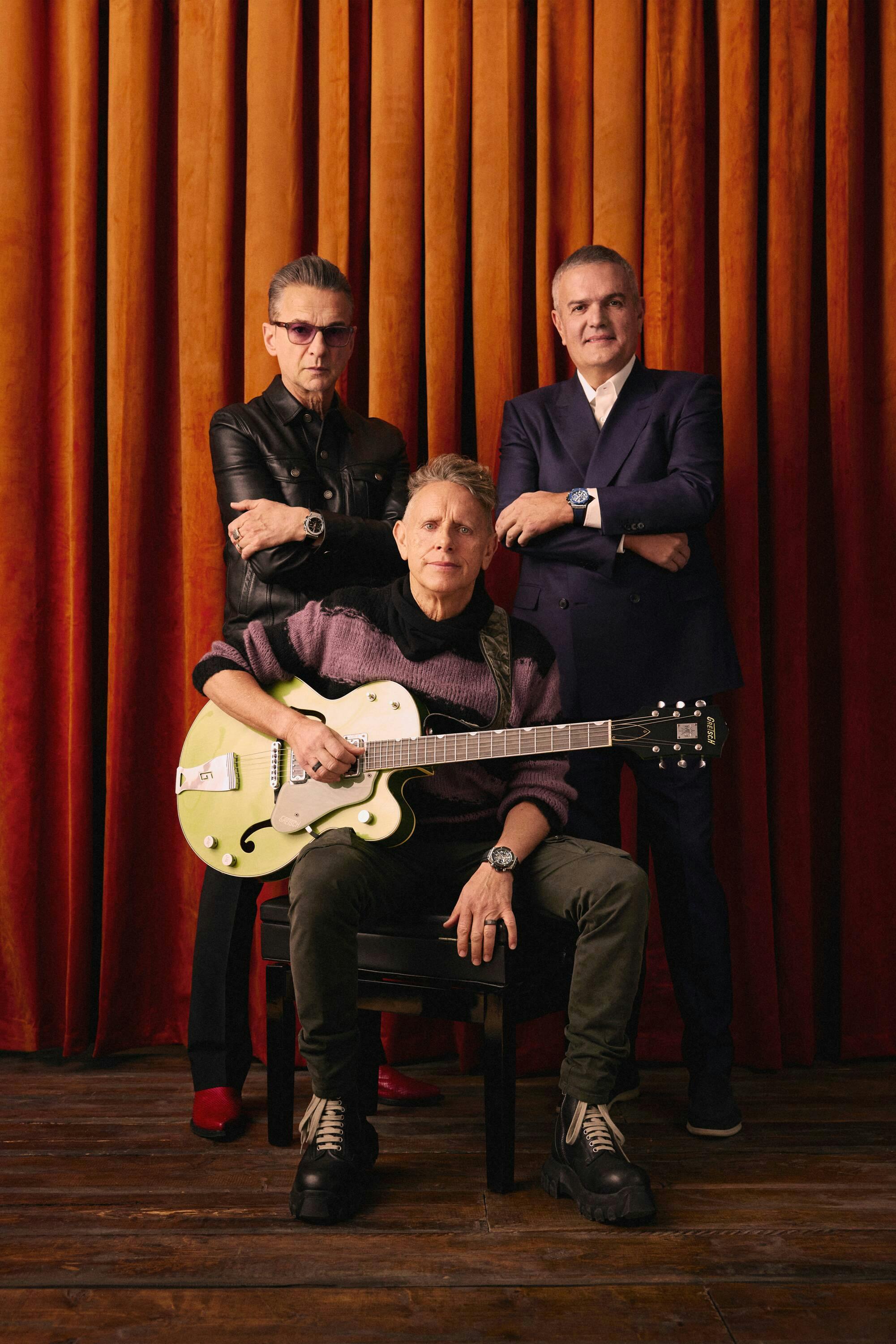 Les membres de Depeche Mode Dave Gahan et Martin Gore et Ricardo Guadalupe de Hublot
