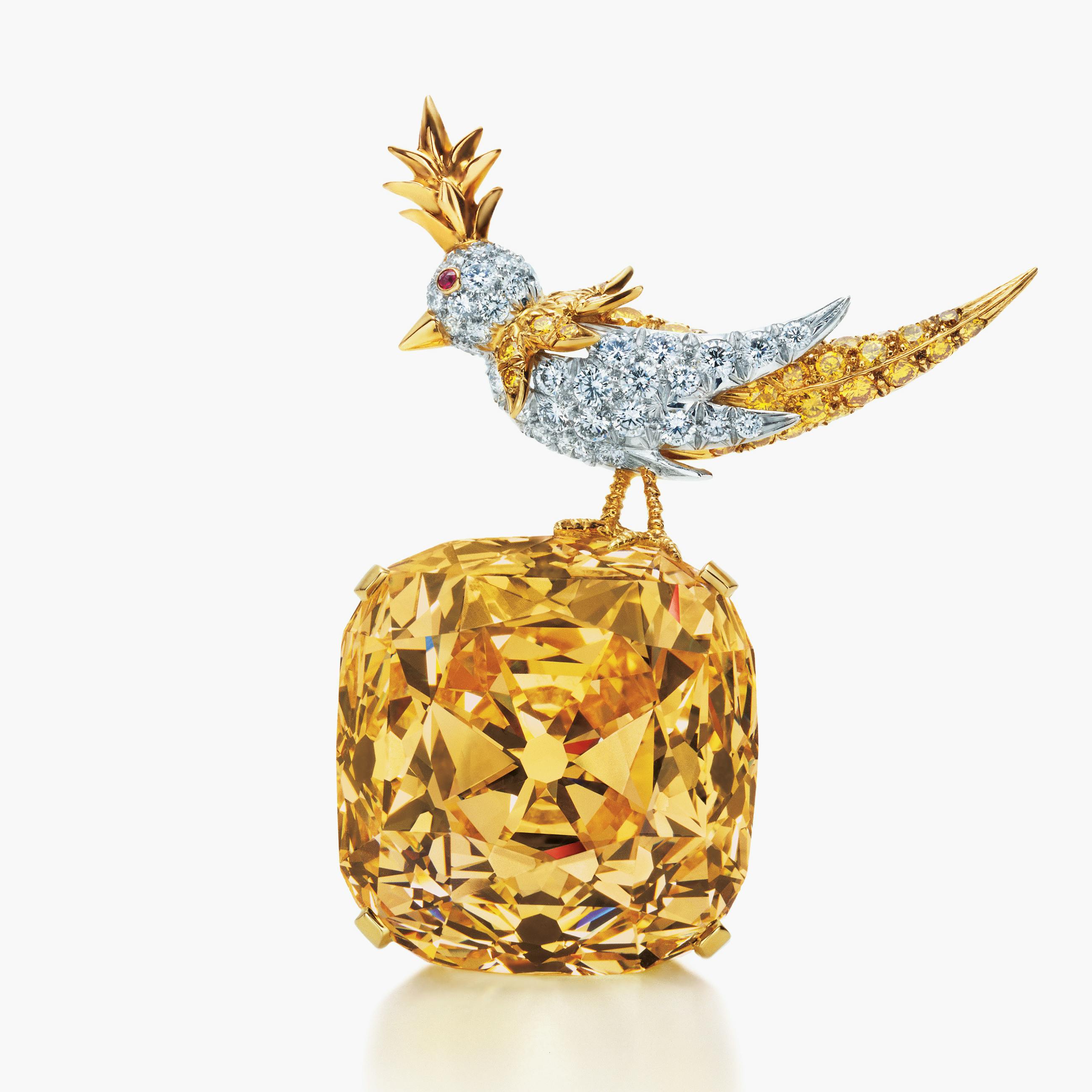 The Tiffany Diamond in Jean Schlumberger's Bird on a Rock setting