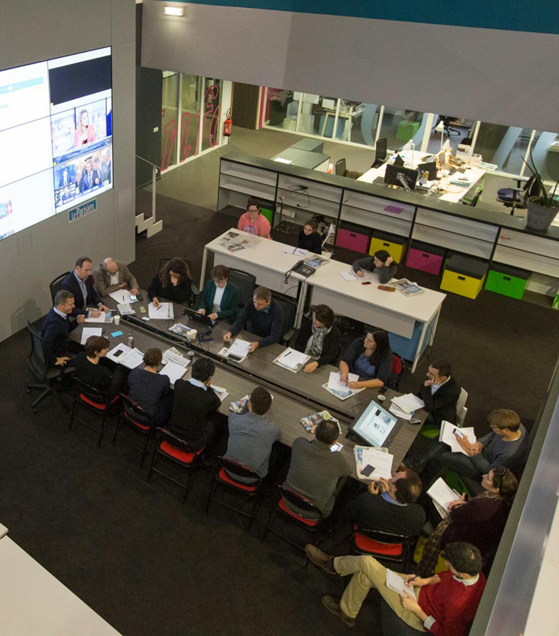 Editorial meeting of Le Parisien - Aujourd'hui en France © Le Parisien