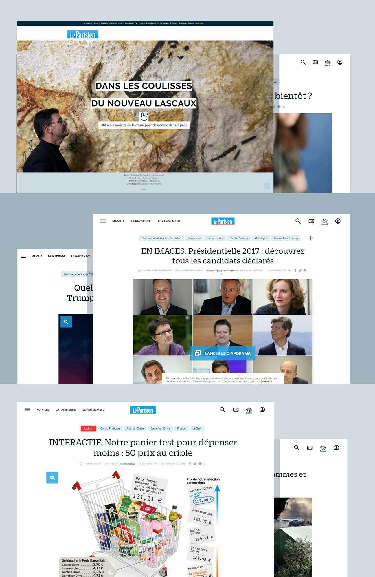 leparisien.fr website - Enriched information, in-depth reports, interactive maps, infographics and more. © Le Parisien