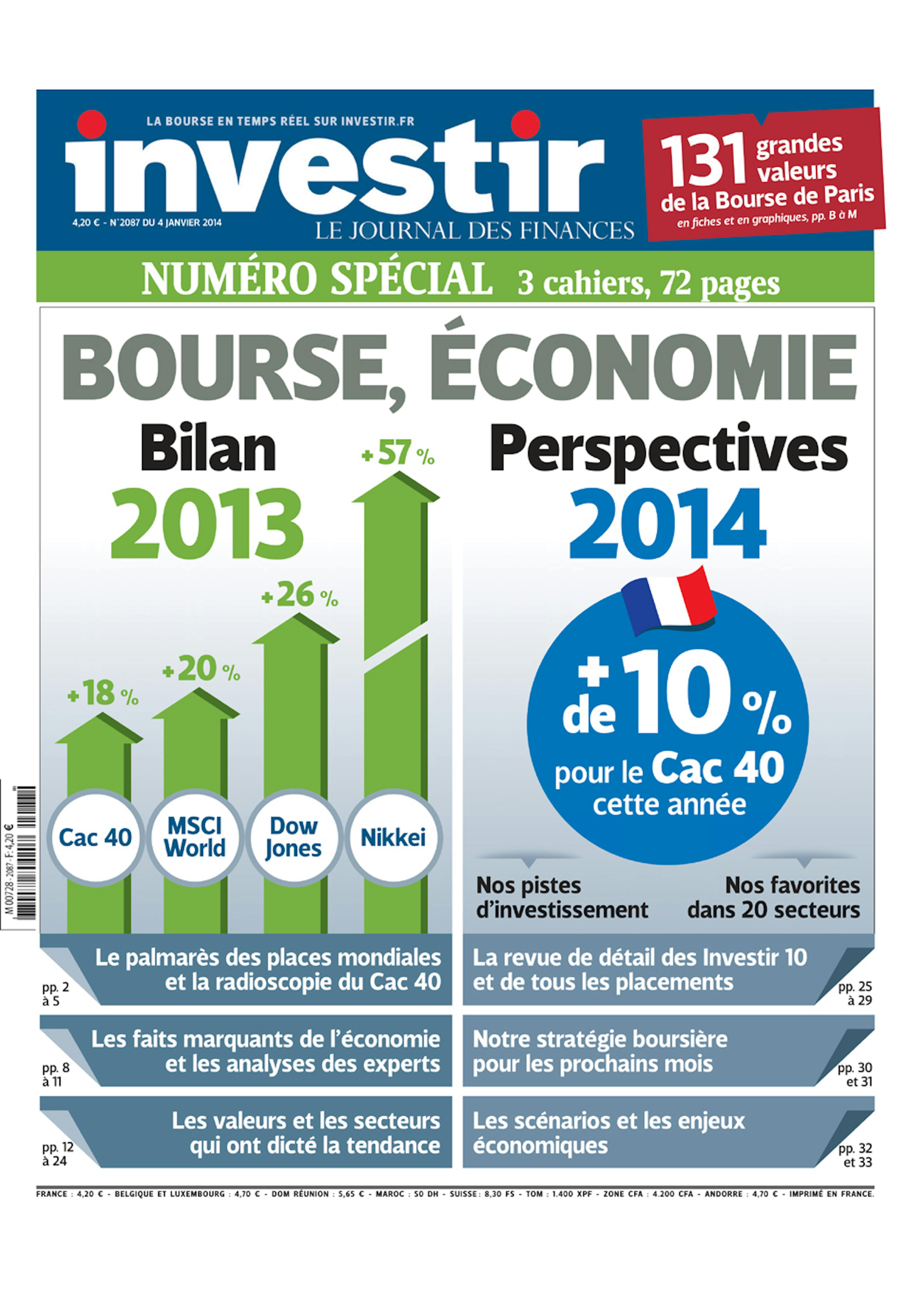 "Bilan" Investir special issue © Investir-Le Journal des Finances