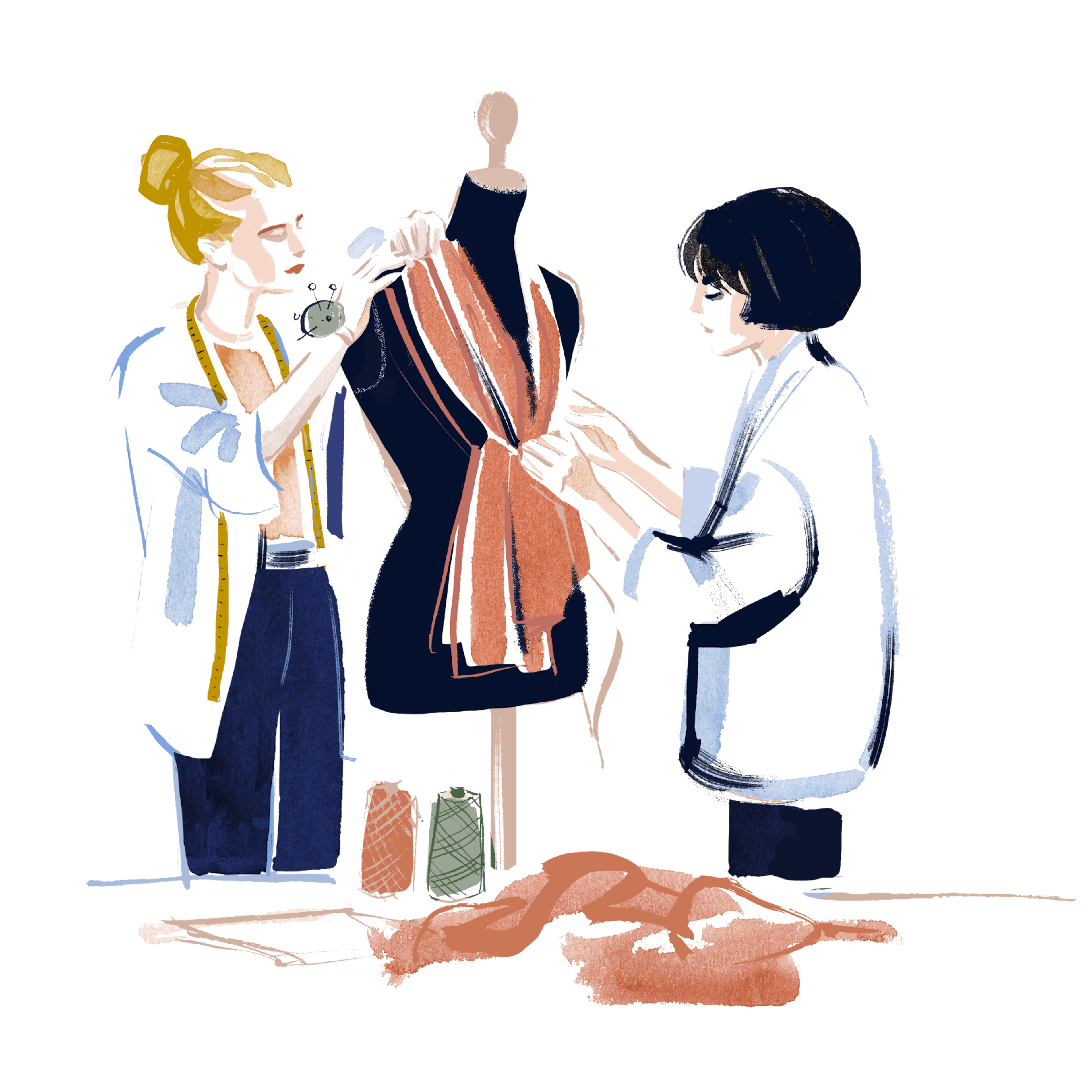 Illustration of the fashion activity of the "INSTITUT DES MÉTIERS D’EXCELLENCE LVMH"