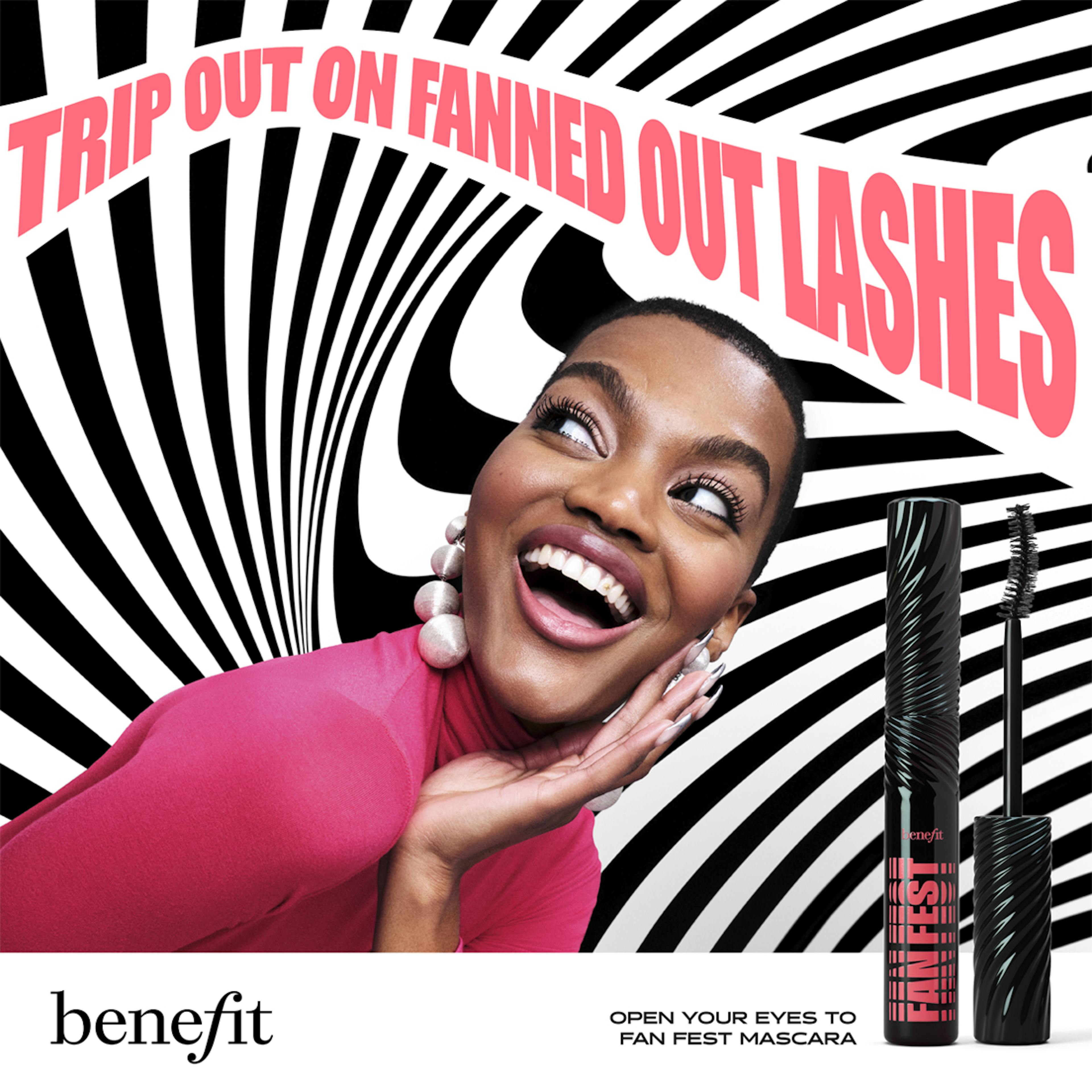 Benefit is the #1 prestige mascara brand* in the US, UK & Canada.  *Source: Circana, Beauty Trends, US, UK, Canada Prestige Brand Classification, Makeup Value and Unit Sales, January 2023 – December 2023