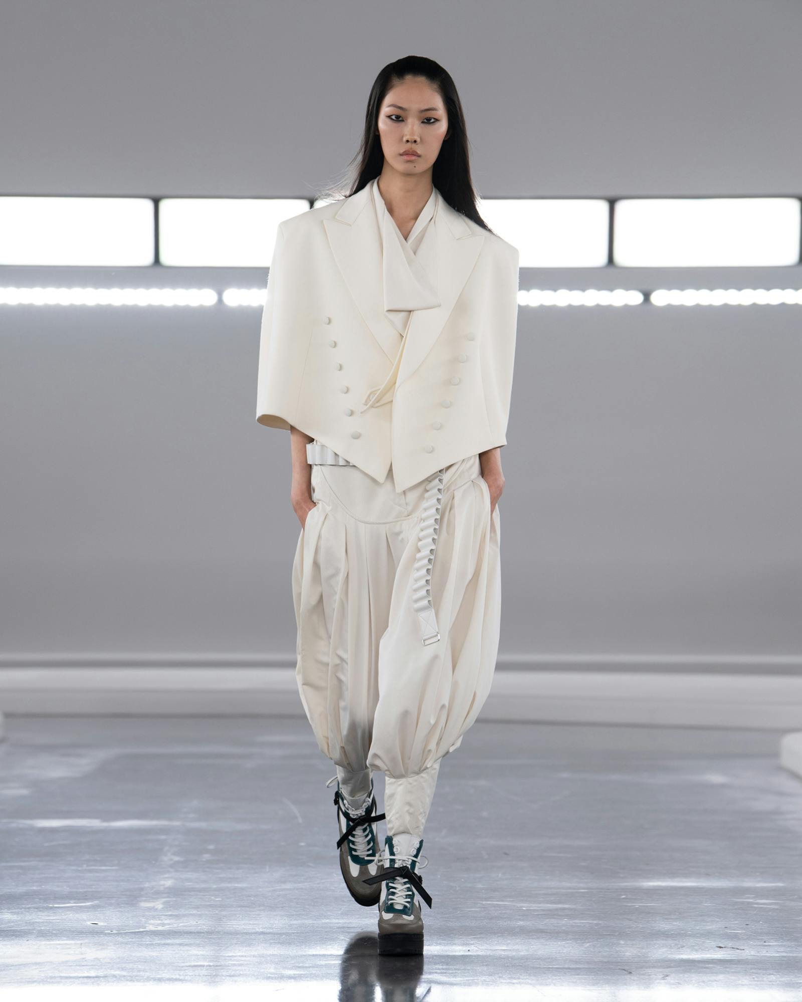 Models wearing the looks