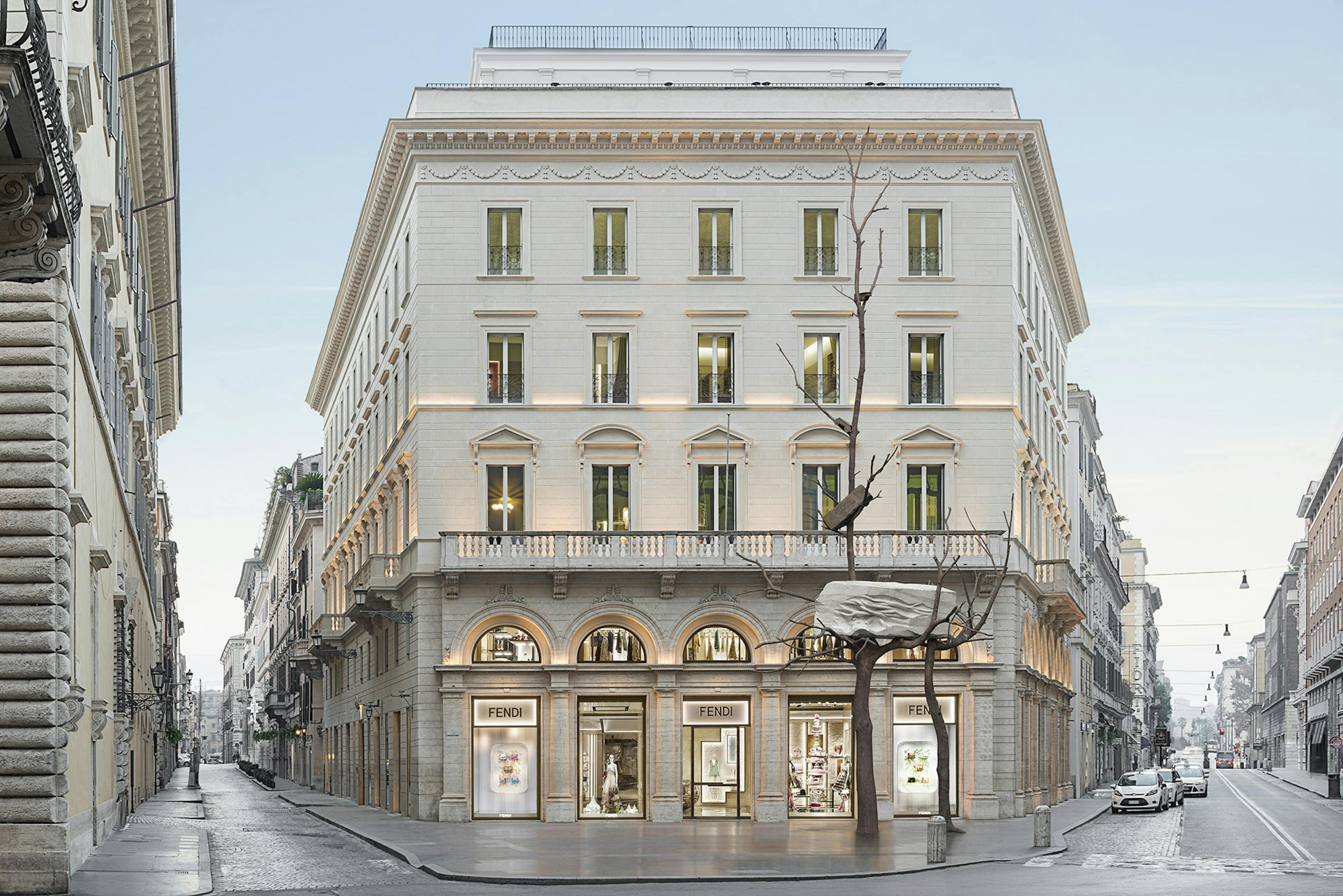 Palazzo Fendi, the Maison’s flagship boutique in Rome © Courtesy of Fendi