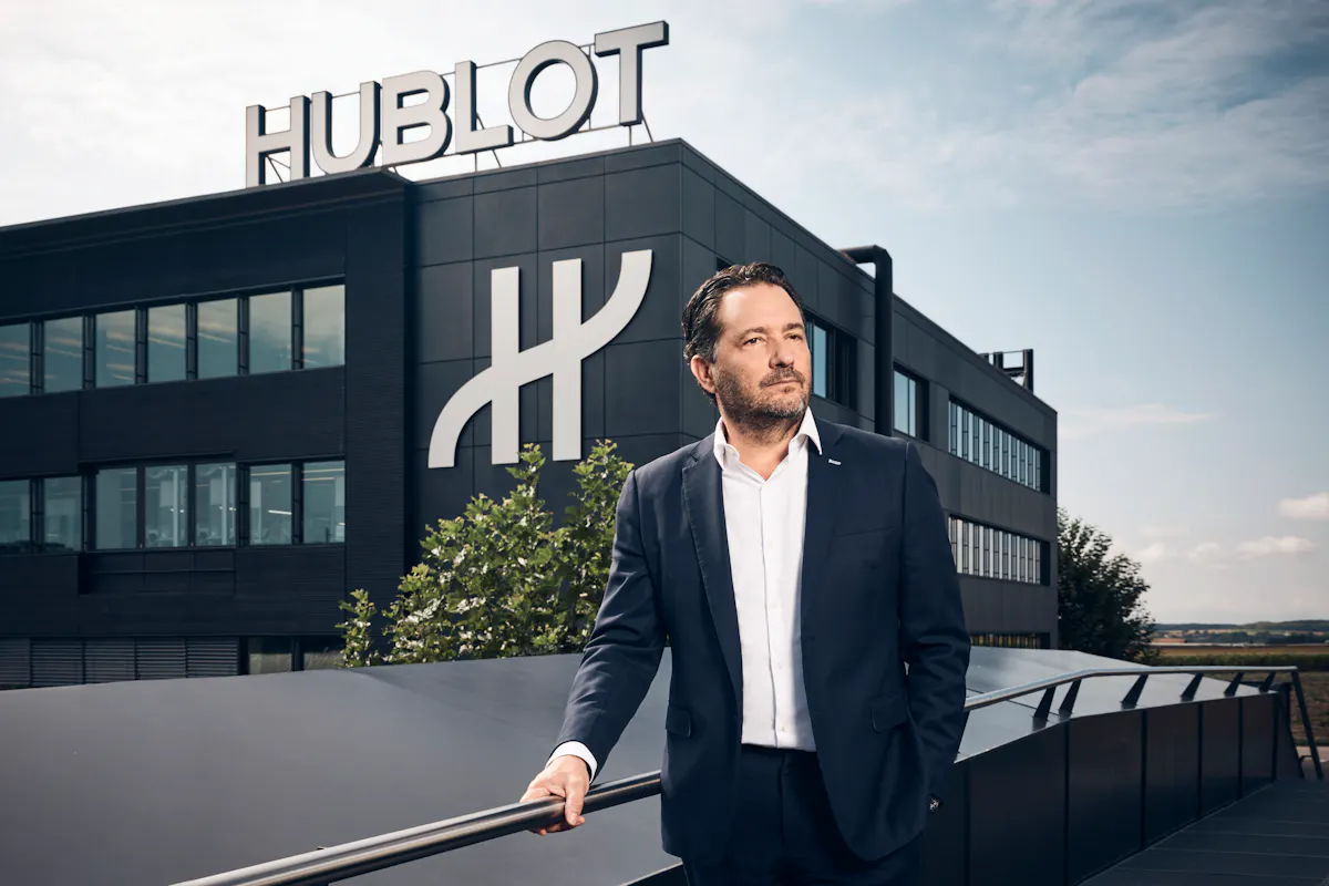 Hublot CEO Julien Tornare outside the Hublot manufacture