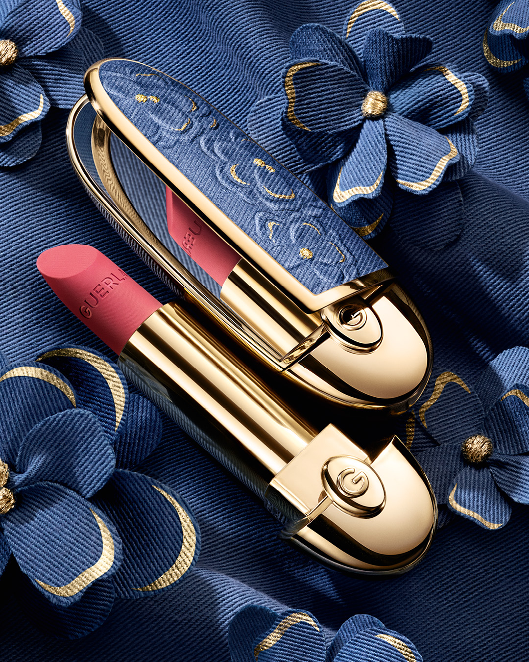 口紅 Guerlain Rouge G 519 Denim Flora Guerlain launches Rouge G Blooming Denim collectio - LVMH