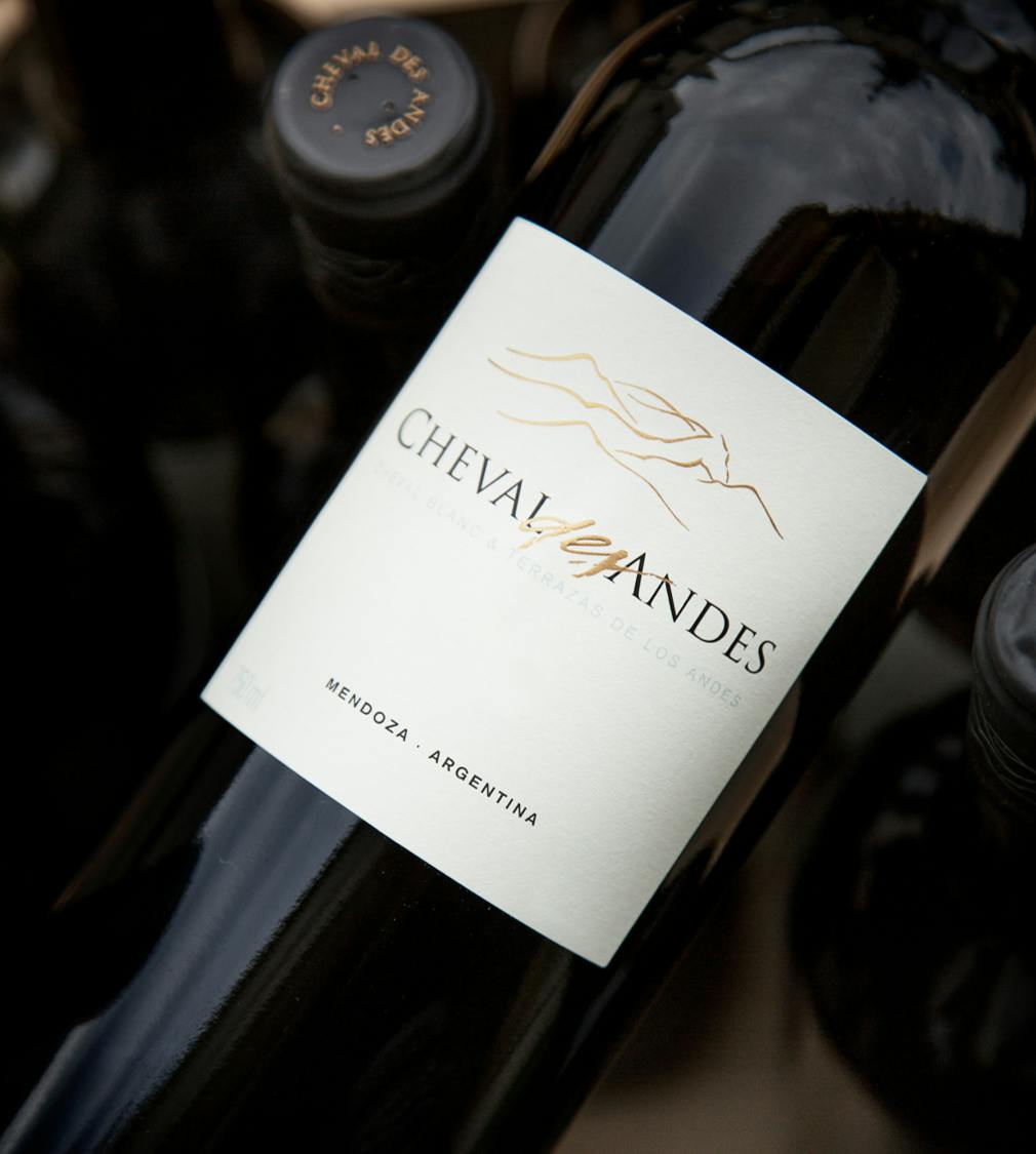 Visual of a wine bottle © Cheval des Andes