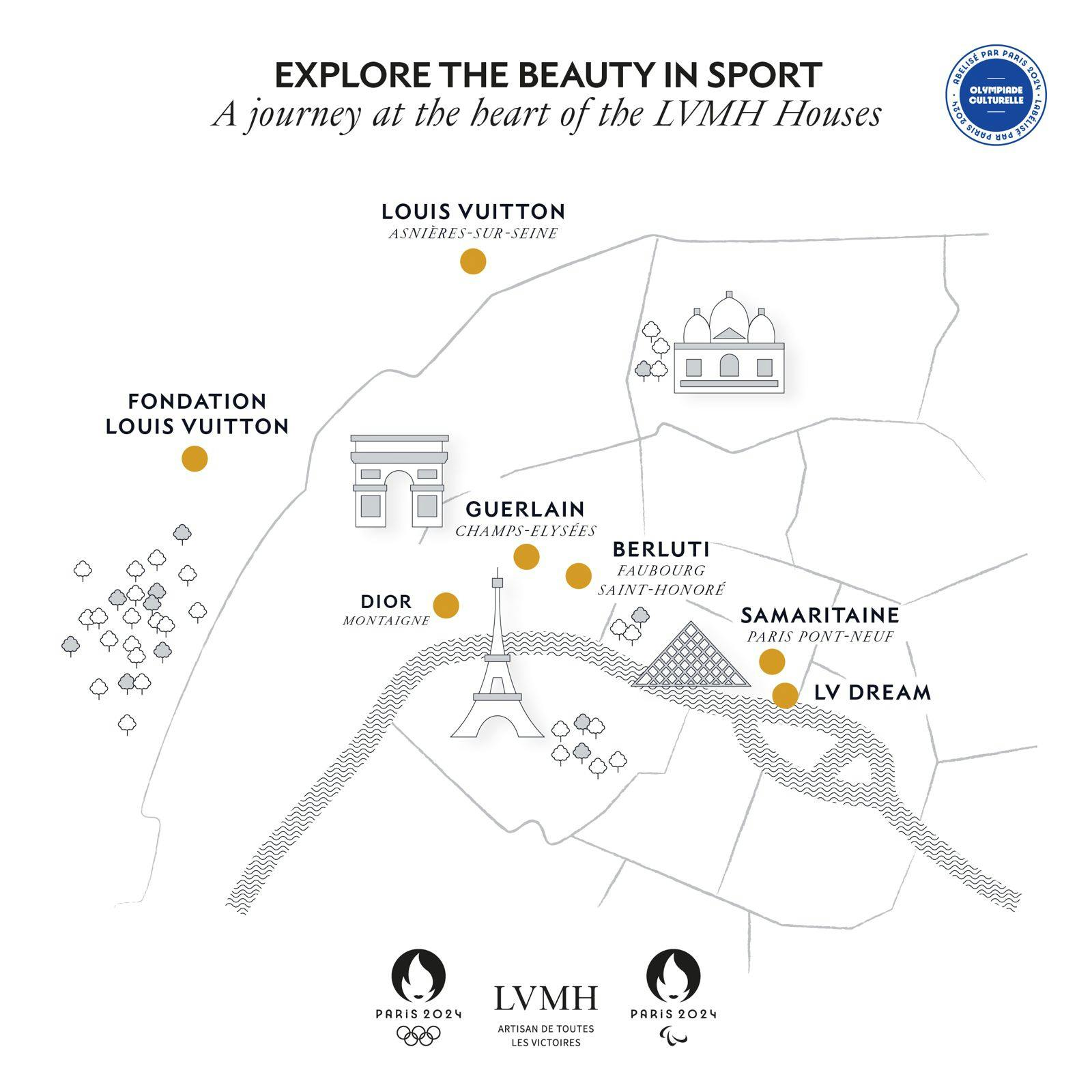 Carte de Paris représentant le parcours culturel