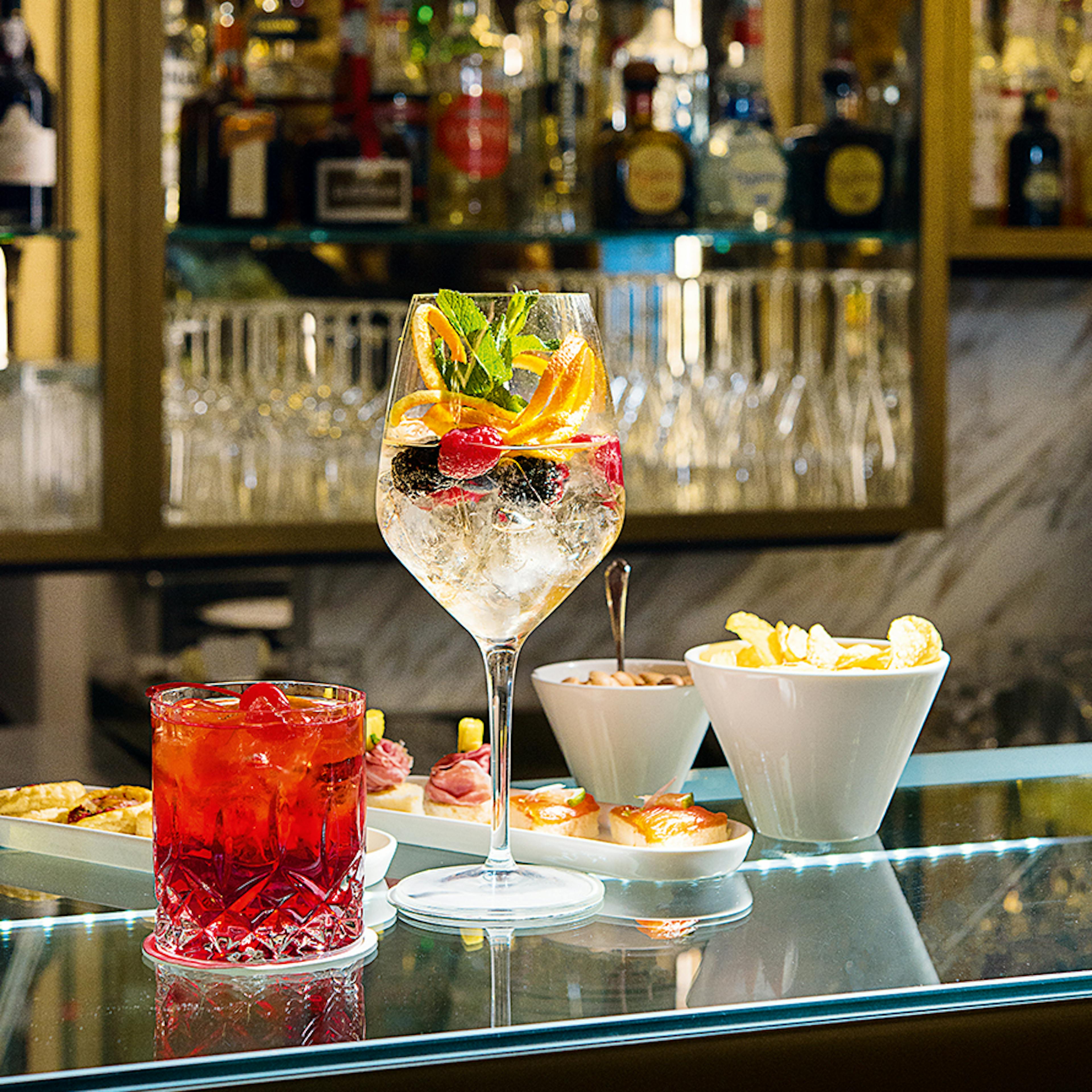 The Aperitivo served at the bar counter