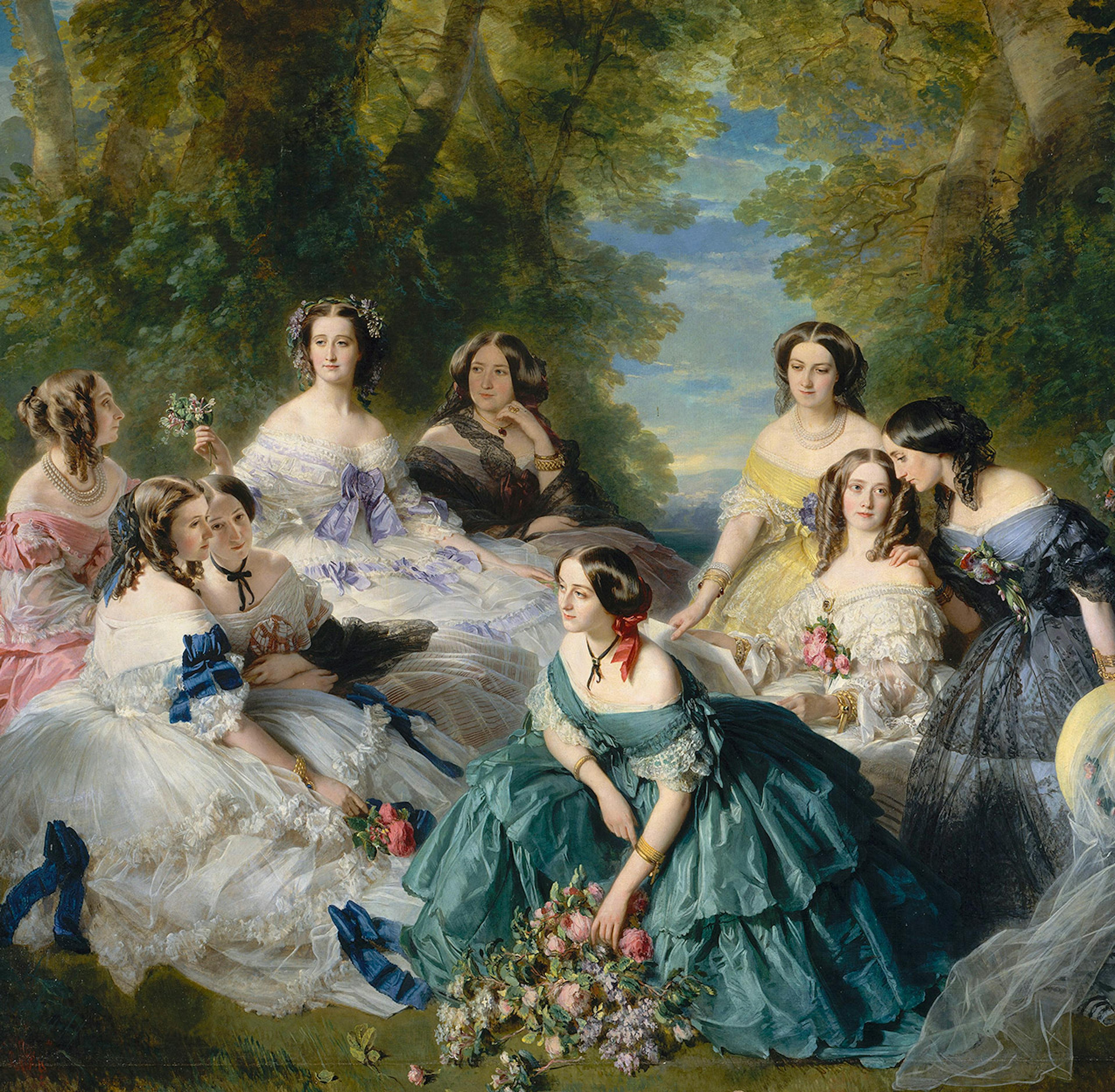 The Empress Eugénie surrounded by her ladies in waiting (1855) - Franz-Xaver Winterhalter