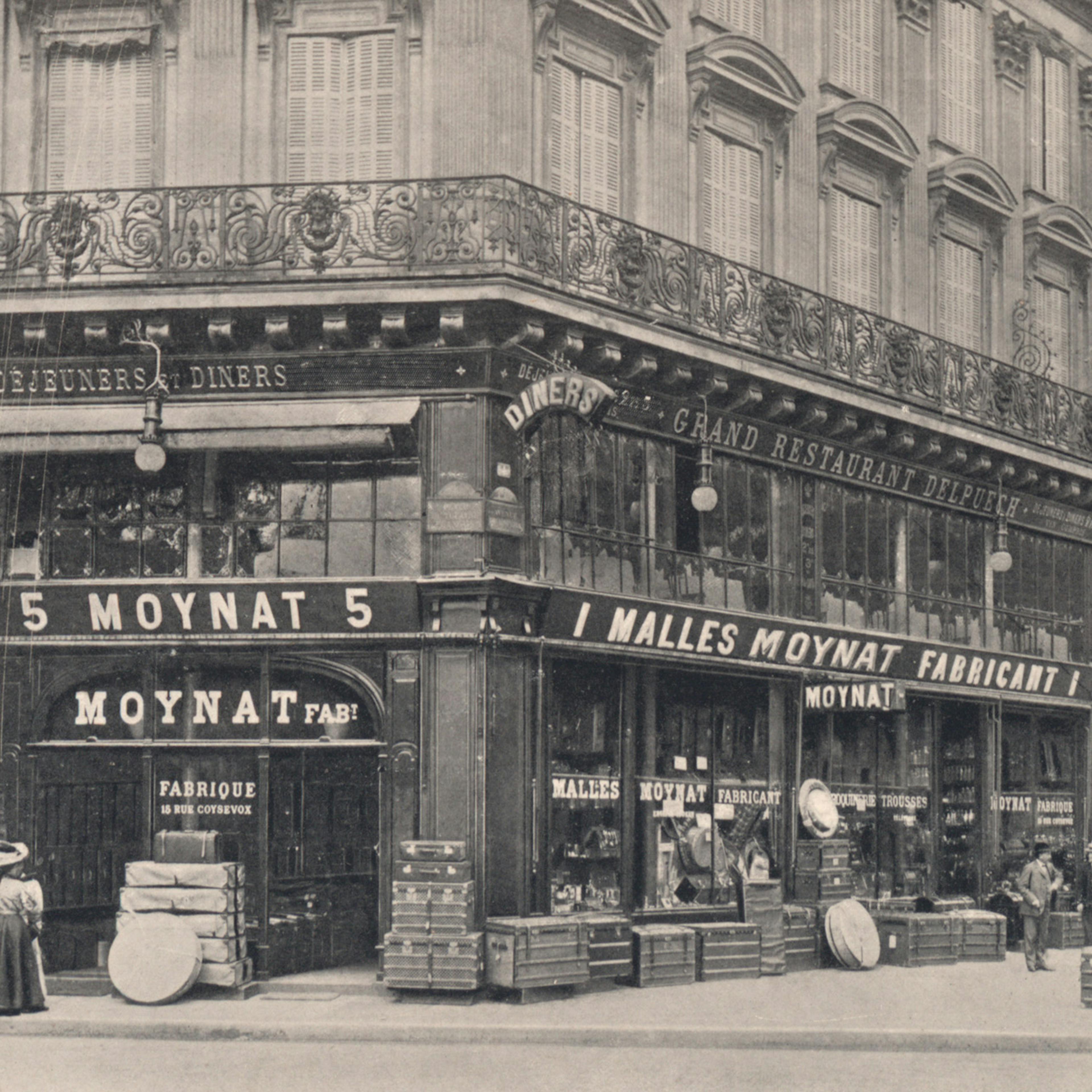 The first MOYNAT boutique at 1 avenue de l’Opéra, Paris 1er – 1869 © Moynat archives