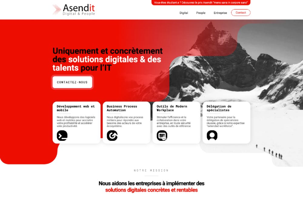 image de la réalisation Web-design et création site web Webflow Asendit