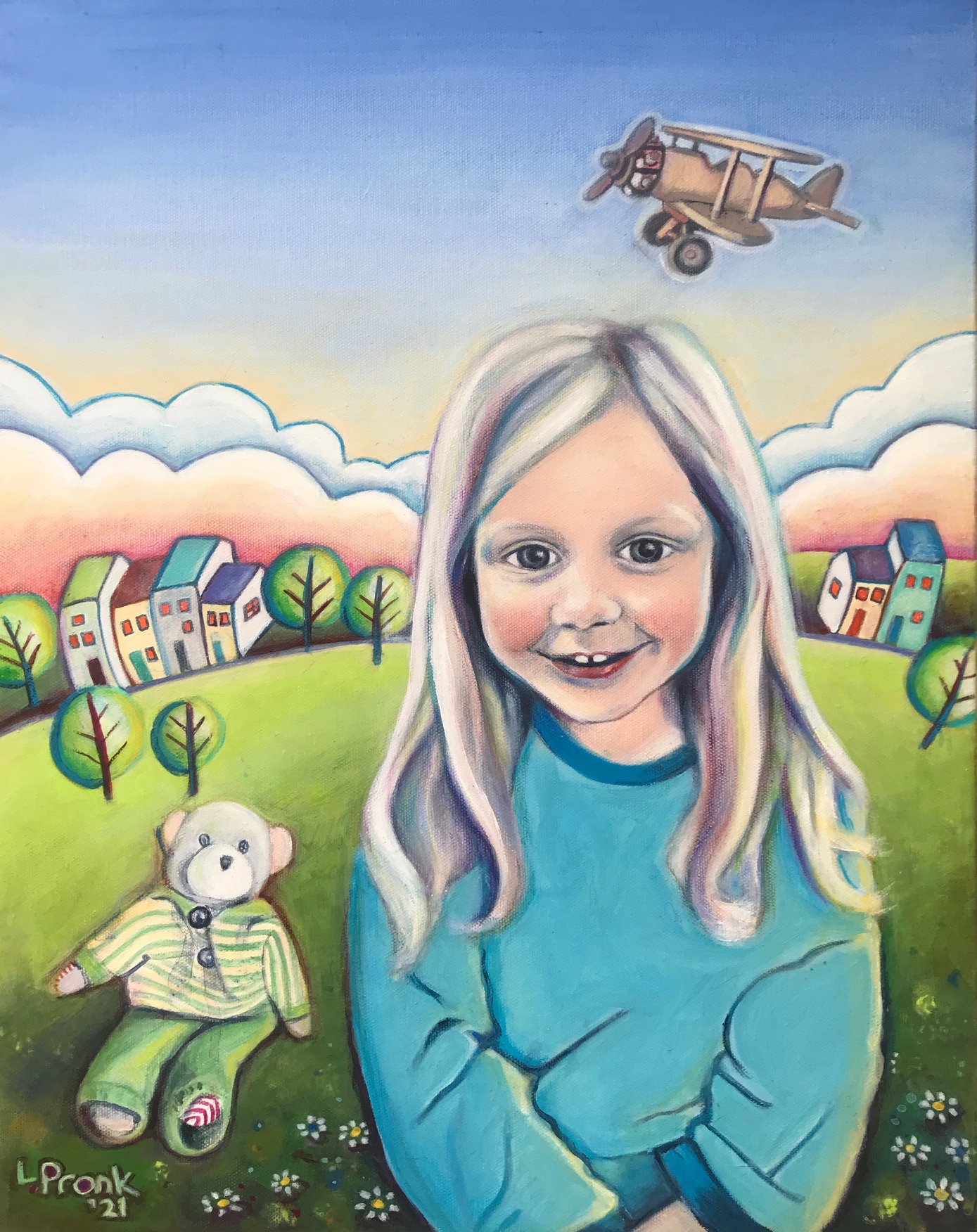 Painting of Lilly - Portrait - Acrylic on canvas