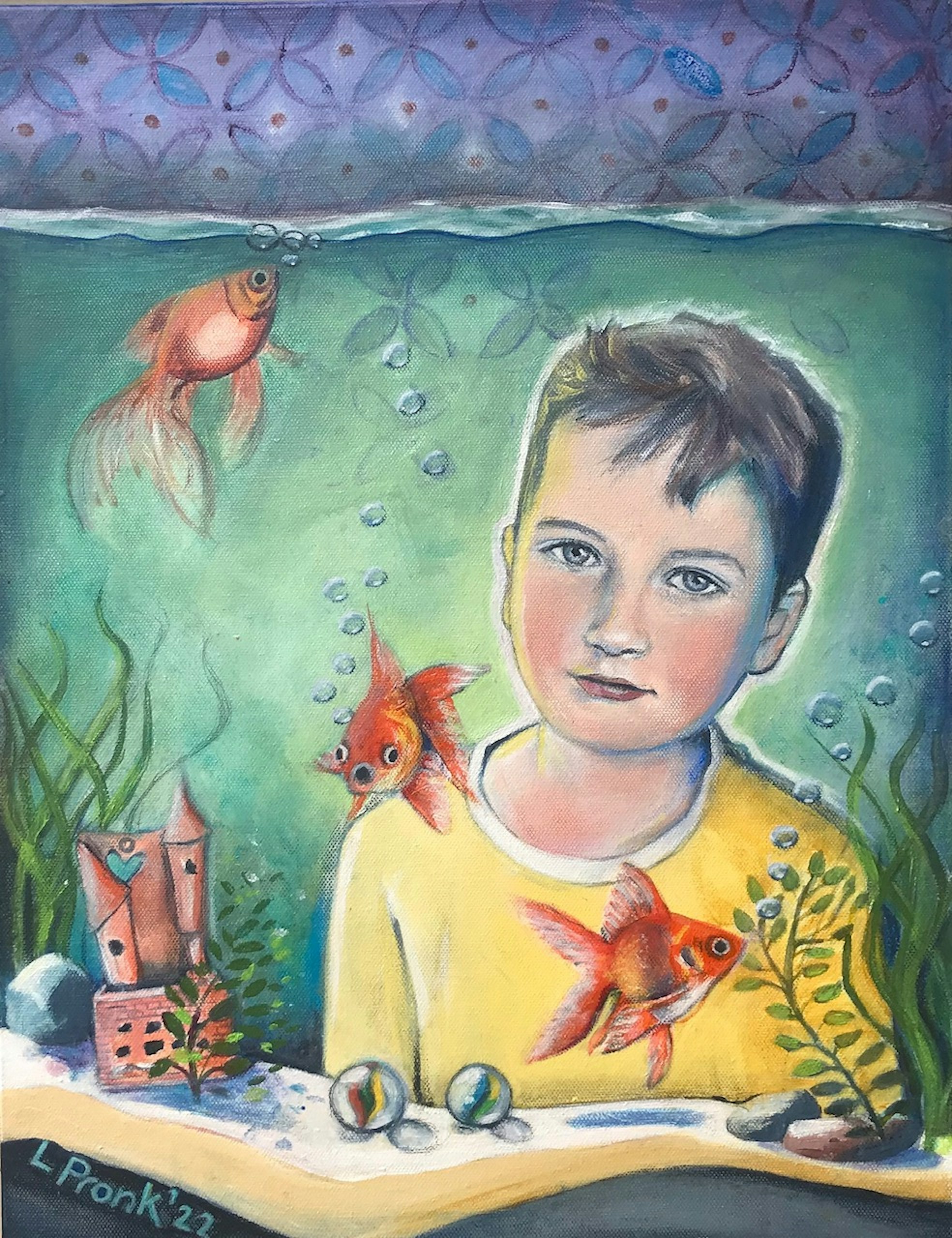 Portrait - Arie with Goldfish 