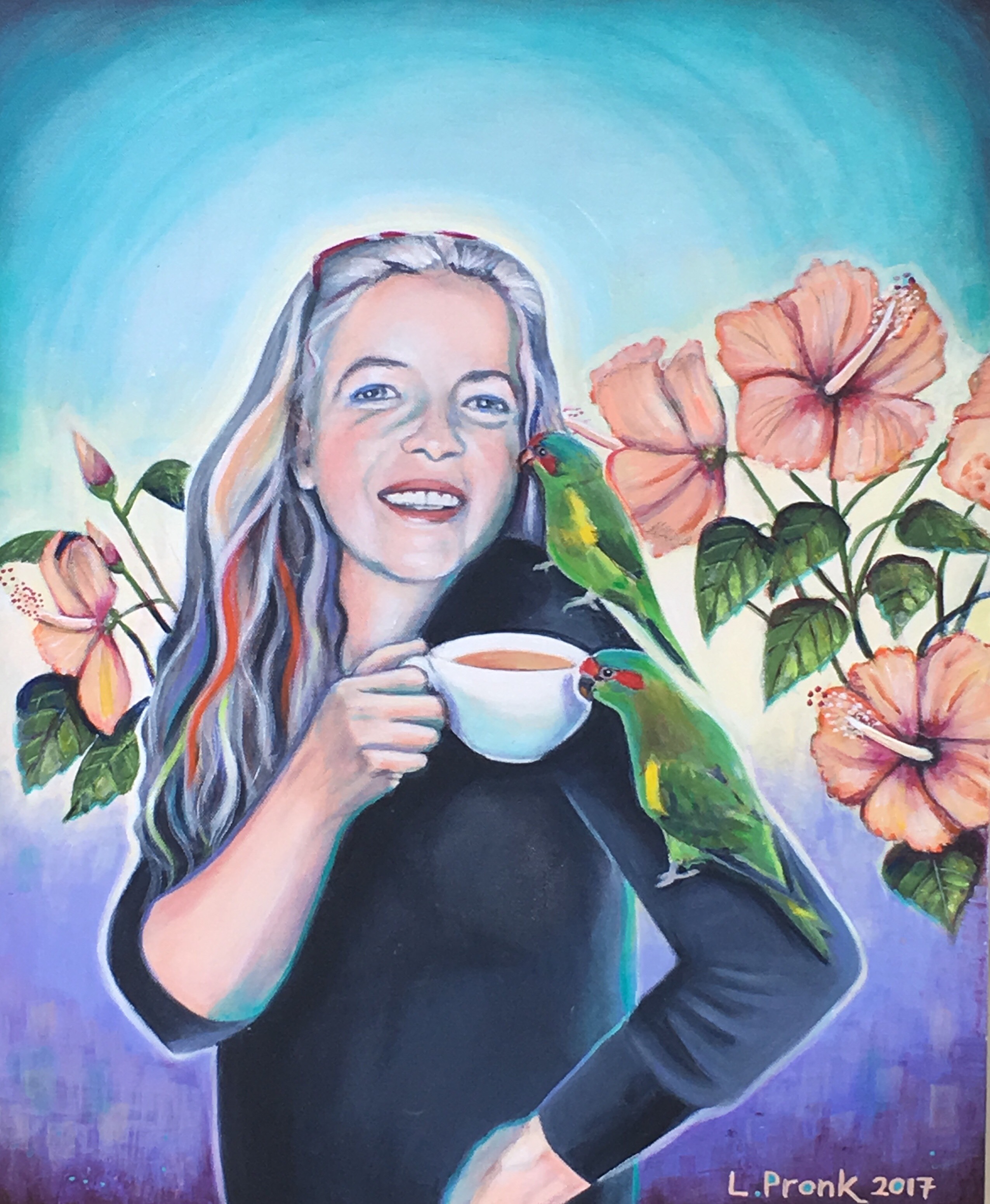 Painting of Fiona - Portrait - Acrylic on canvas
